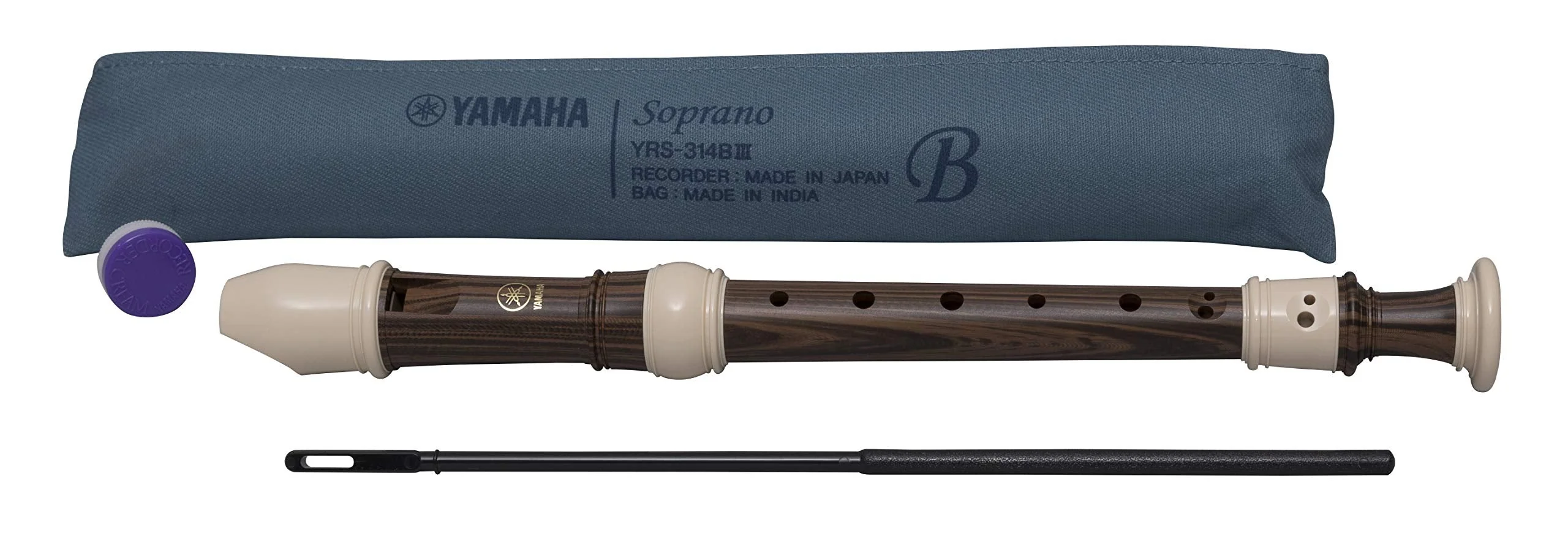 Yamaha YRS-314B Soprano Recorder, simulated Ebony finish, Baroque fingering, key of C - Image 5
