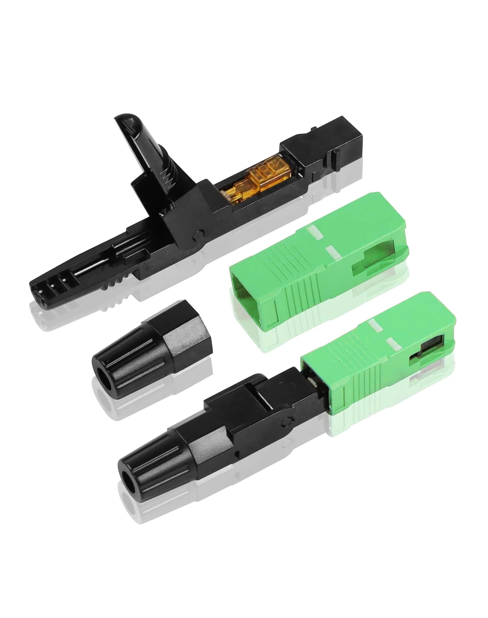 YAODHAOD Optical Connector 10pcs FTTH SC APC, Fibre Optic Fast Cold Connector Single Mode Telecommunication Level Fast Connector for CATV Network - Image 3