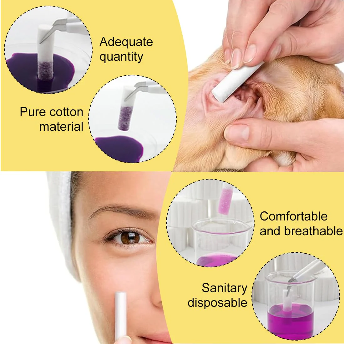 YAYNO Pack of 50 Nosebleed Stoppers Nose Stoppers Nampons Against Nosebleeds Absorbent Cotton Rolls Soft Gauze Rolls Stop Plugs for Bloody Nose Teeth Mouth - Image 4