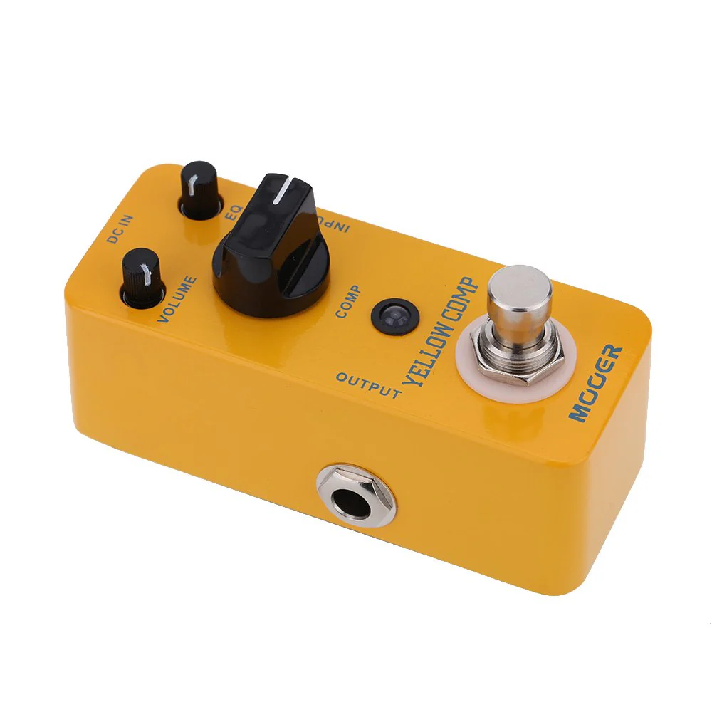 Yellow Comp Micro Mini Optical Compressor Guitar Effect Pedal – True Bypass, Smooth Compression, Aluminum Alloy Chassis - Image 2