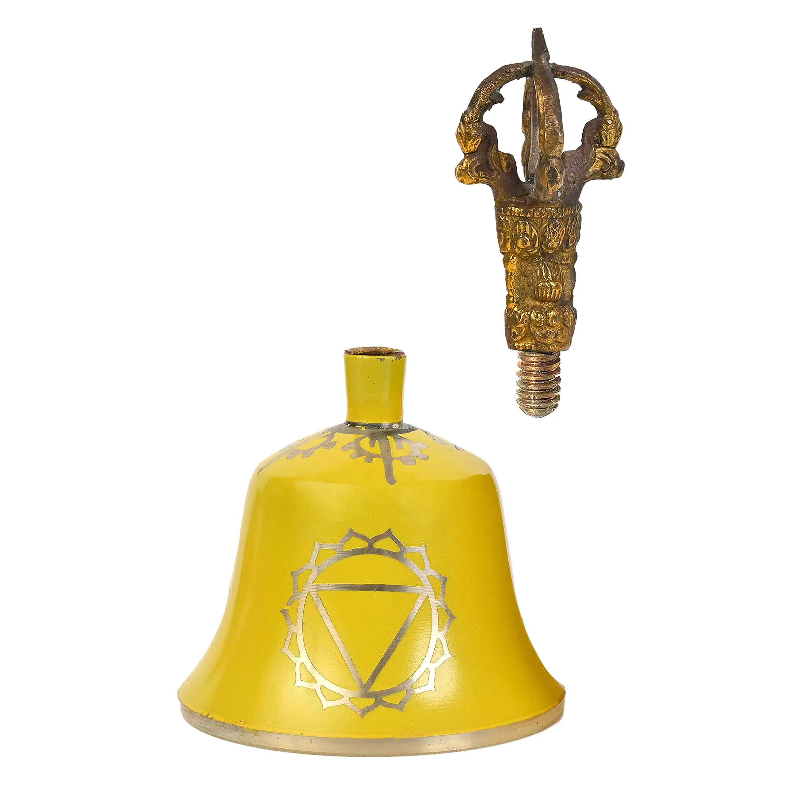 Yellow Solar Plexus Tibetan Bell (Note G) - 5.5 Inches H x 3 Inches D - Chakra Meditation Harmony Solar Plexus Yellow - Image 5