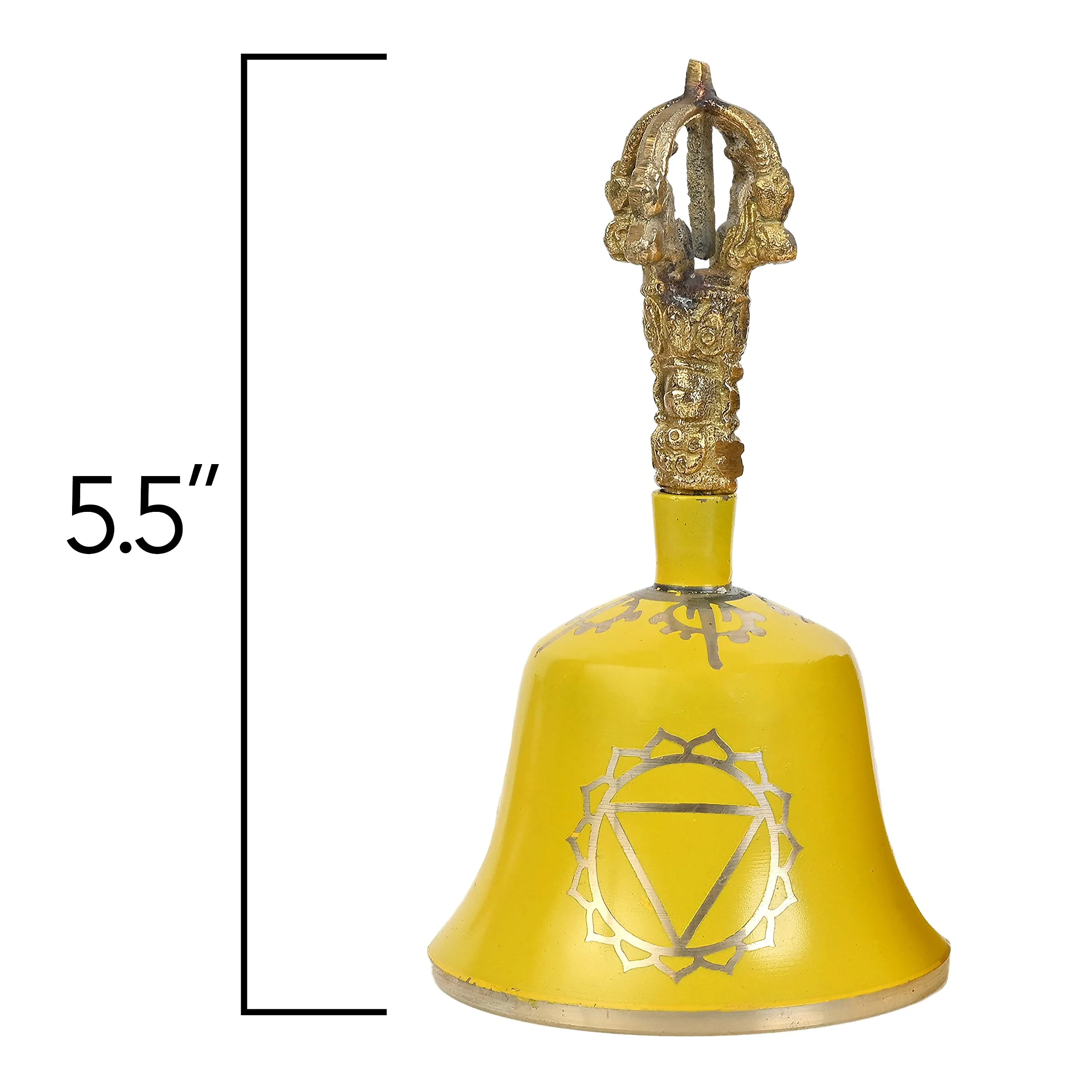 Yellow Solar Plexus Tibetan Bell (Note G) - 5.5 Inches H x 3 Inches D - Chakra Meditation Harmony Solar Plexus Yellow - Image 6