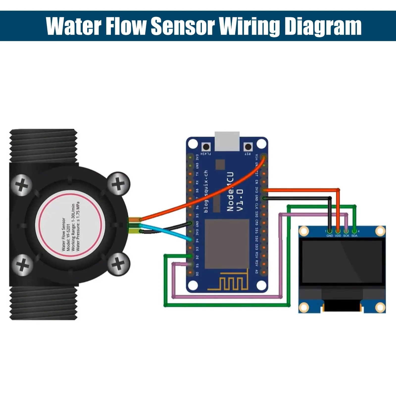 YF-S401 Water Flow Sensor Binghe YF-S401 DC 3.5-24V Hall Sensors 0.5-5L/min Flow Meter YF-S401 Flow Meter for Coffee Machines Suitable for Water Heaters, Card Machines - Image 5