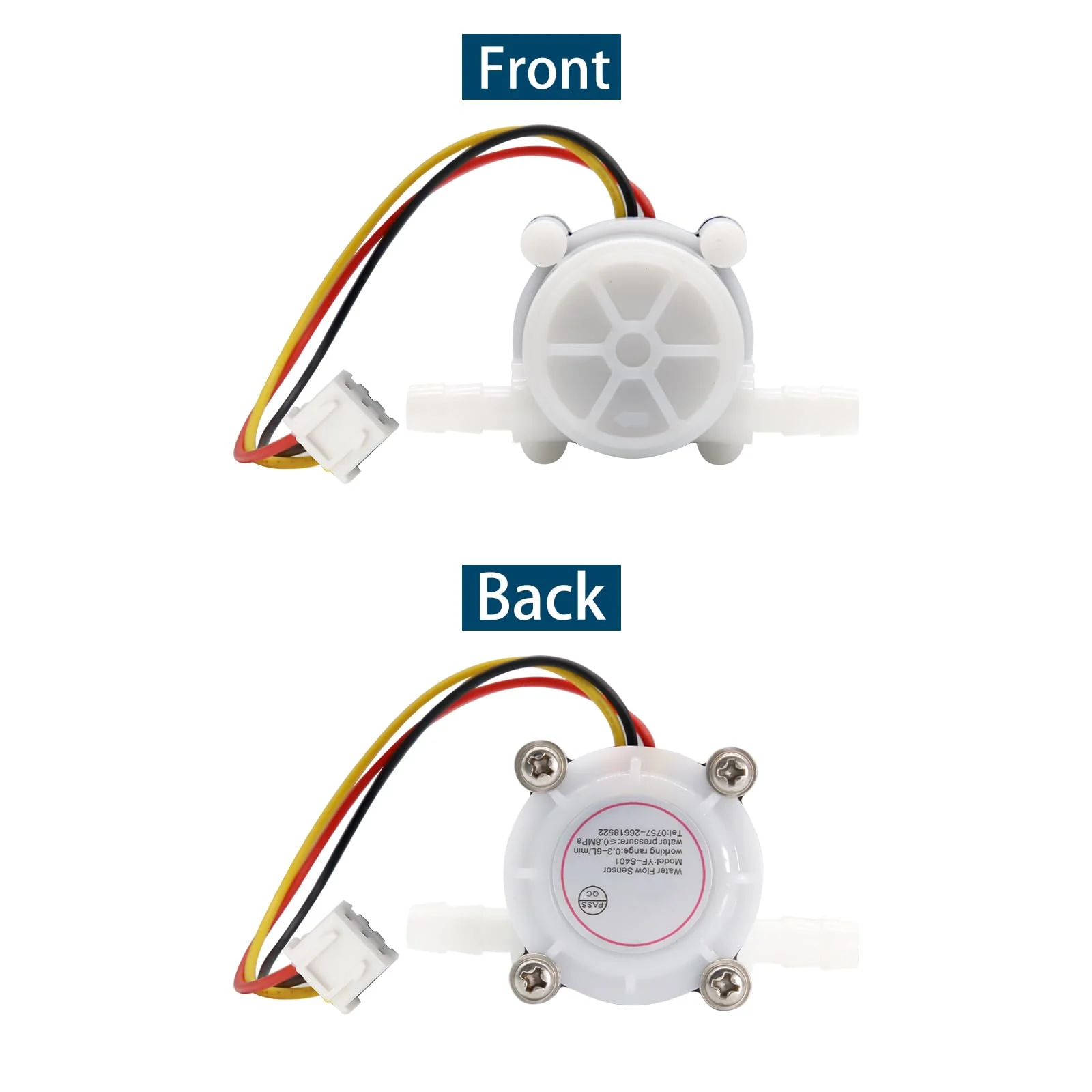 YF-S401 Water Flow Sensor Binghe YF-S401 DC 3.5-24V Hall Sensors 0.5-5L/min Flow Meter YF-S401 Flow Meter for Coffee Machines Suitable for Water Heaters, Card Machines - Image 7