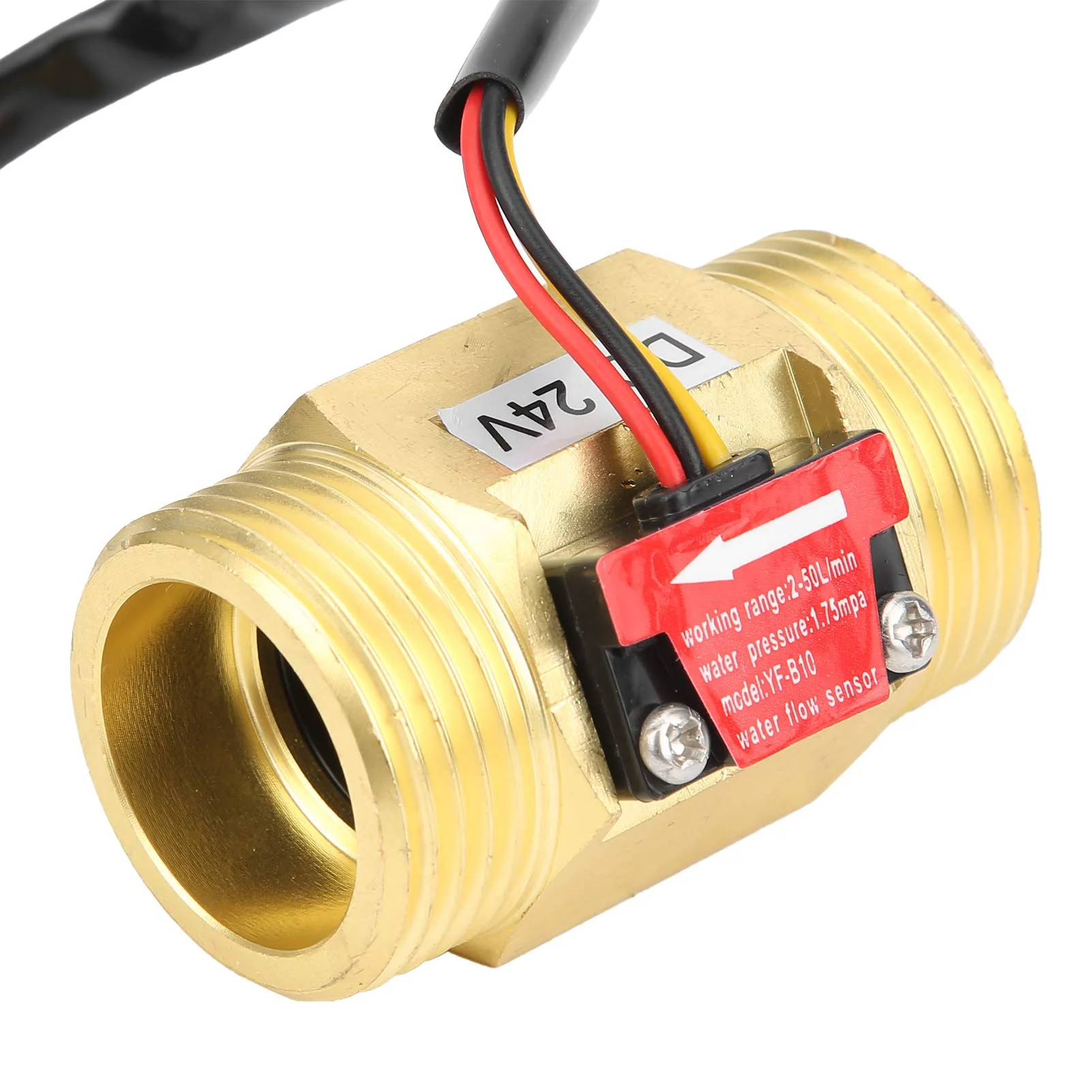 YFB10 Hall Flow Meter Switch G1in Water Flow Sensor Turbine Meter DC24V for Water Heater - Image 2