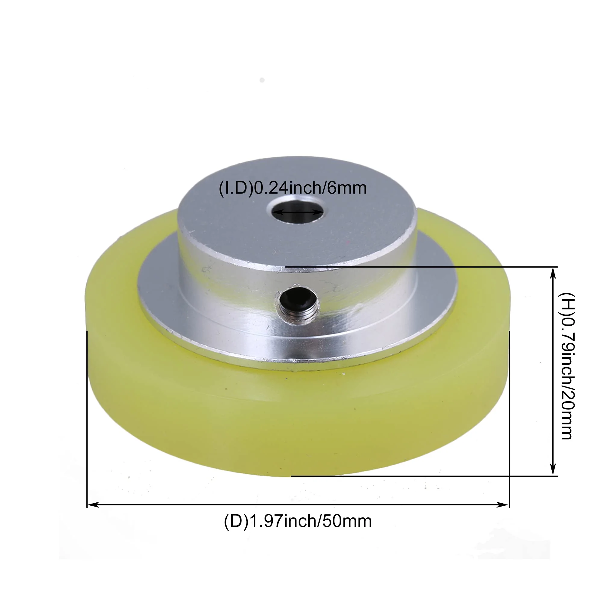 Yibuy Aluminium Silicone Encoder Wheel Meter Wheel for Rotary Encoder 50 x 6 - Image 4