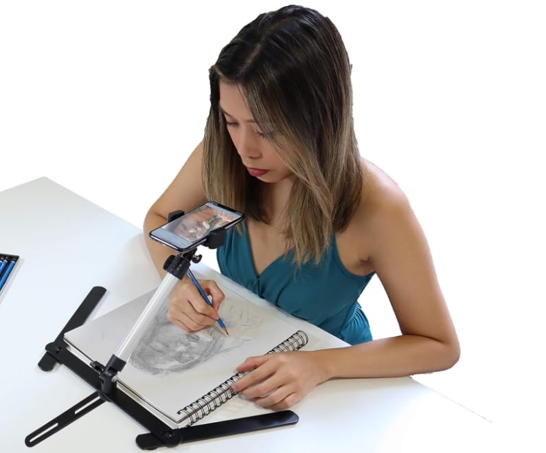 YIFMEIG Overhead Tripod for Mini Projector - Phone Holder,Camera Stand,Webcam,Stronger Support with Clip for Cookie Decorating,eaching Online Live Streaming and Showing 360° Rotation - Image 4