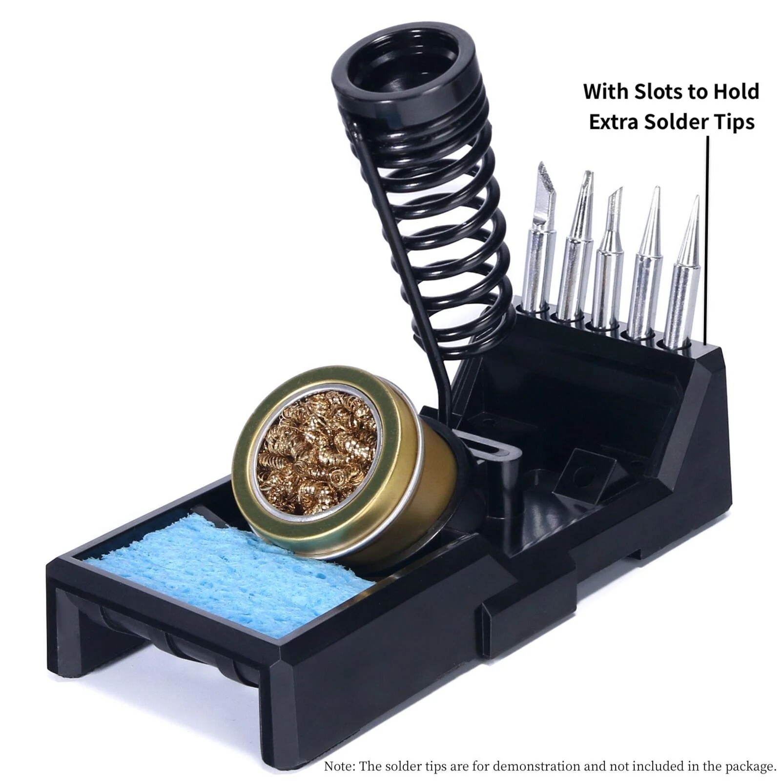 YIHUA X-4 Premium Soldering Iron Holder with Brass Wool, Cleaning Sponge and Soldering Tip Slots - Image 4