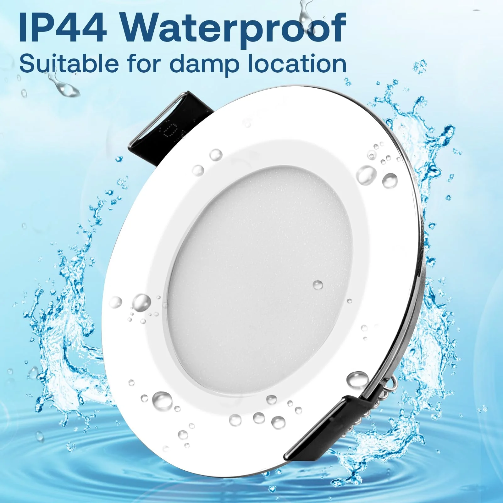 YindaLux LED Recessed Spotlight 12 V Touch Control Warm White Neutral White Cool White LED Spot Dimmable 3 W IP44 Recessed Spotlights 60 mm Hole Size Recessed Lights for Caravan Kitchen Aluminium Chrome - Image 5