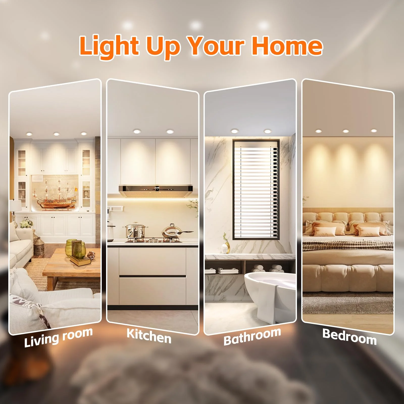 YindaLux Set of 3 LED Recessed Spotlights 230 V 3 W 3000 K Warm White Ultra Flat 300LM Bore Hole 55-58 mm and 15 mm Flat IP44 Furniture Recessed Light for Mirror Cabinet Brushed Nickel 3 Stück Brushed Stainless Steel 3000 K - Image 8
