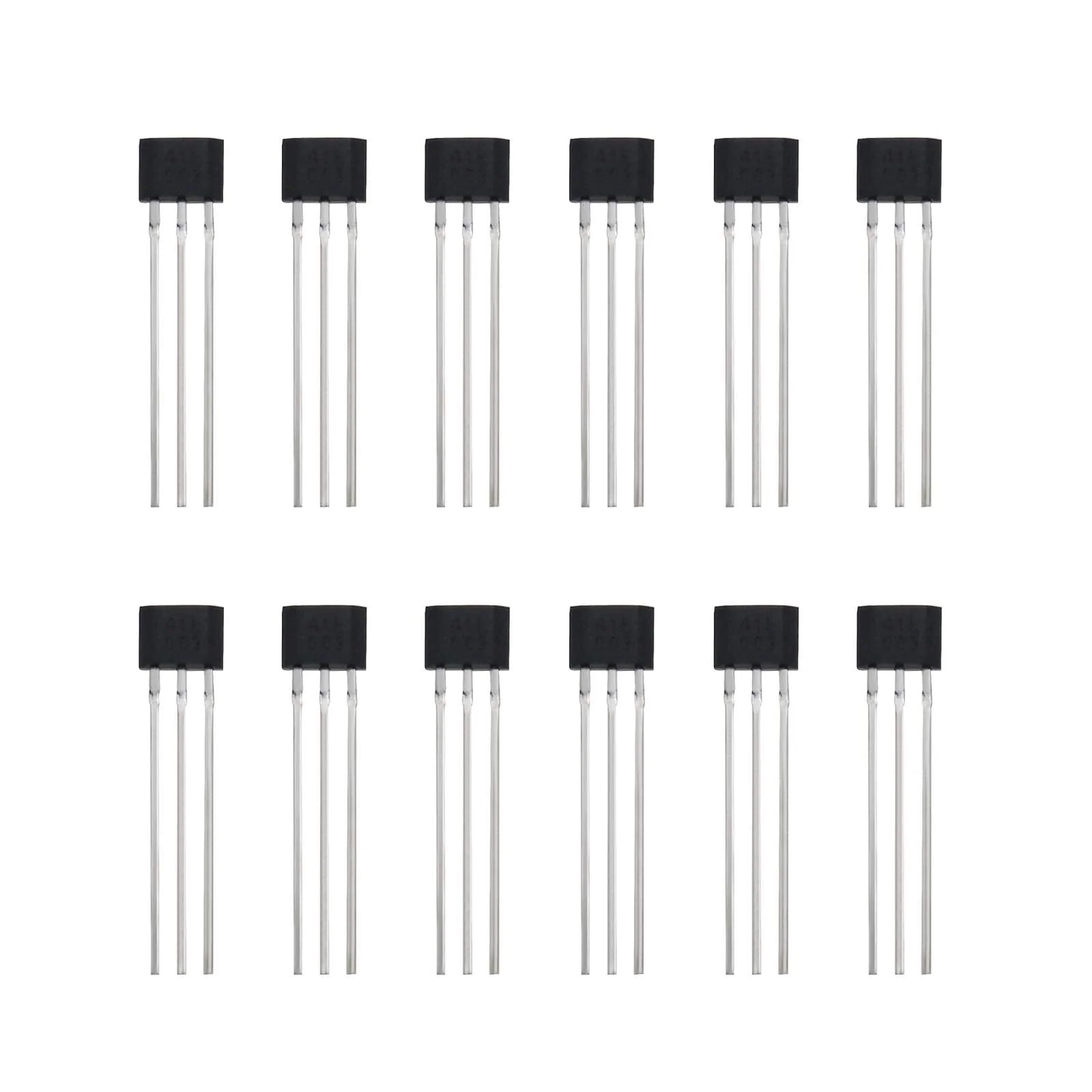 YINETTECH 12pcs 41F TO-92S Bipolar Hall Effect Sensor Magnetic Detector SS41F 0H41 SH41 S41 S41 S41 3 Pin Sensor for Electric Vehicle Engine Industrial Applications