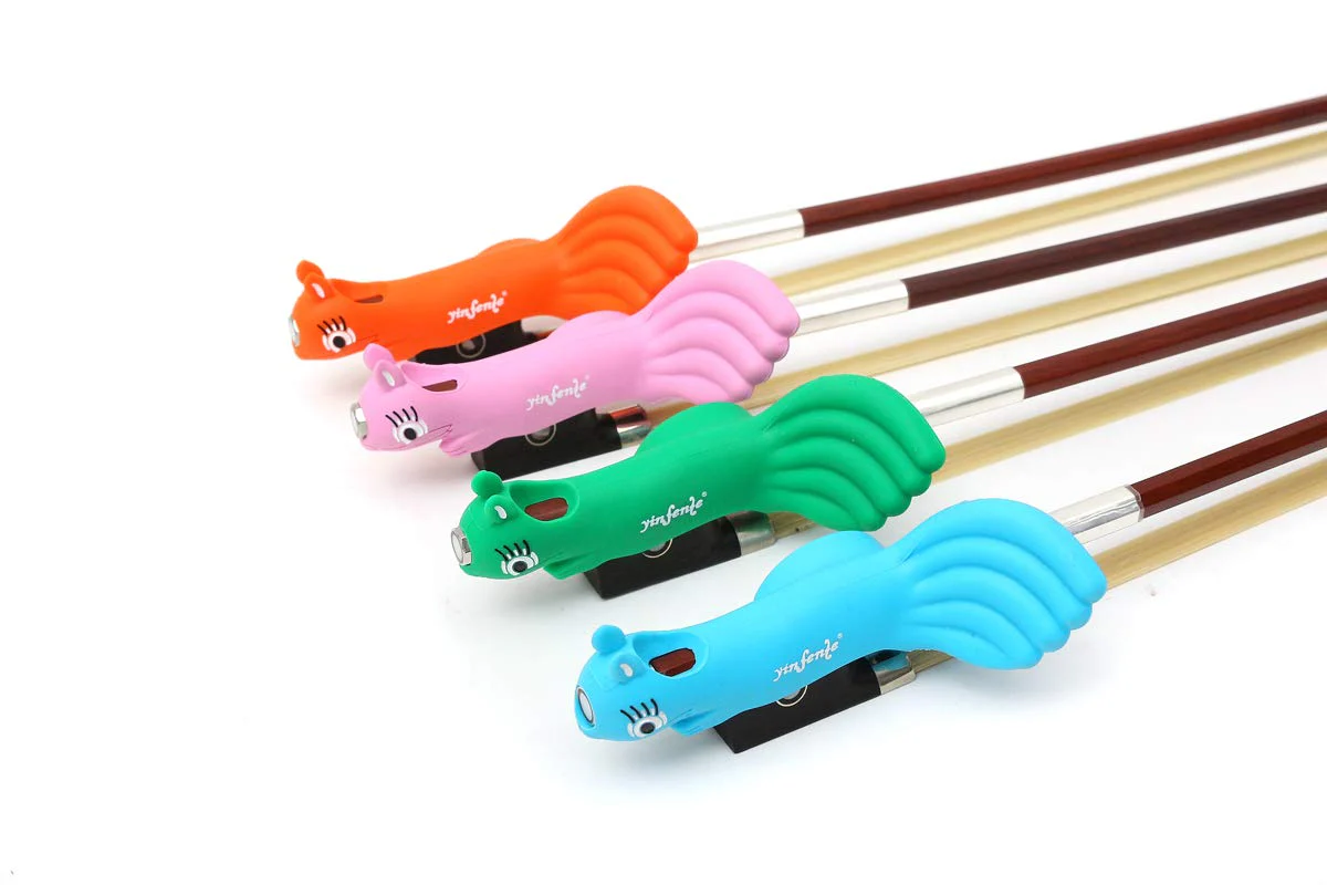 Yinfente 1pc Hold Violin Bow Holder Hold Violin/Viola Bow Teaching Aid Violin Bow Grip Learn Violin Beginner Corrector Bow Straightener Soft protect finger blue - Image 2