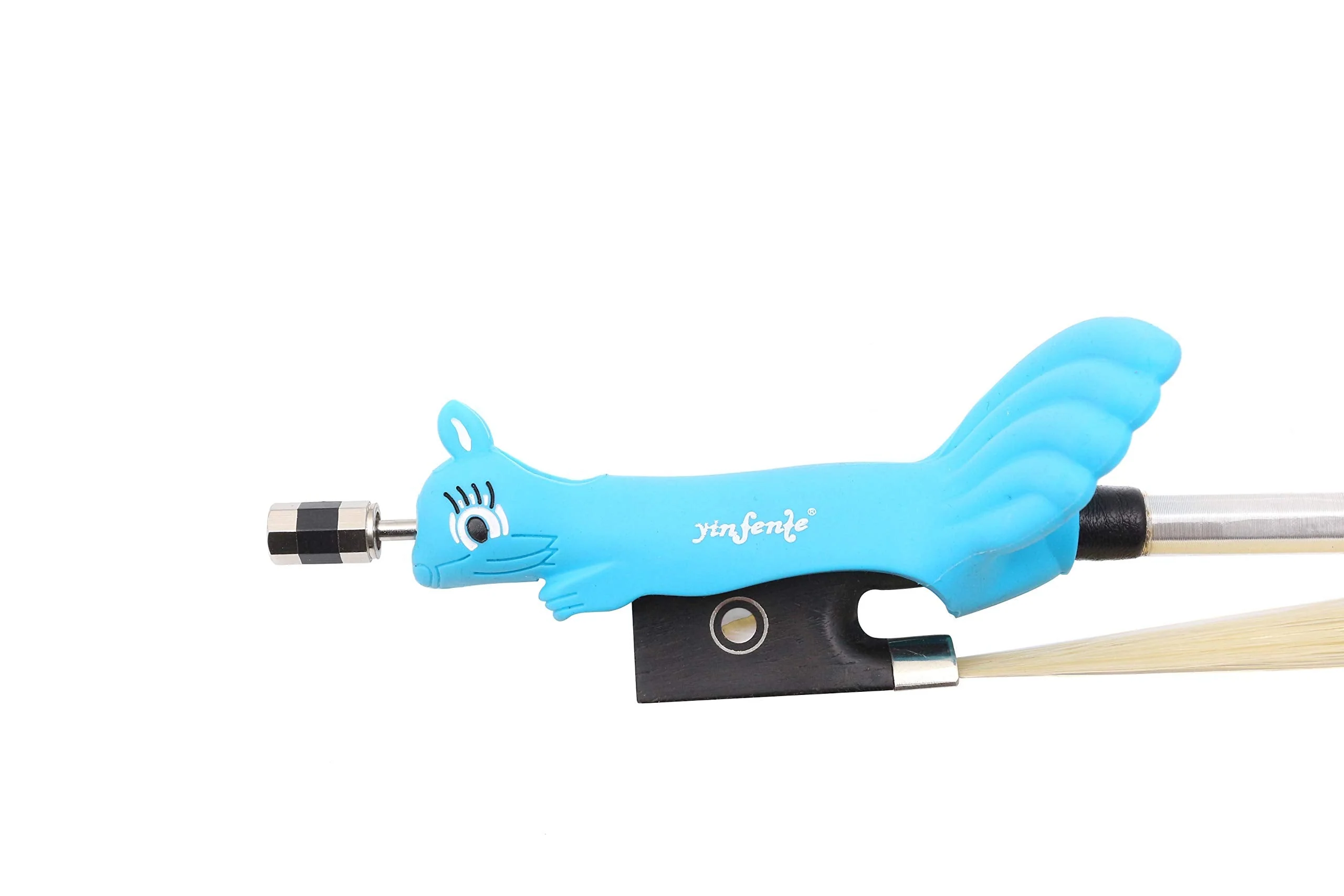 Yinfente 1pc Hold Violin Bow Holder Hold Violin/Viola Bow Teaching Aid Violin Bow Grip Learn Violin Beginner Corrector Bow Straightener Soft protect finger blue - Image 4
