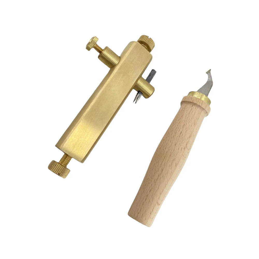 Yinfente 1set Brass Purfling Tools Inlay Inlaid Groove Carver Knife Luthier Tools for Making Violin Viola - Image 6