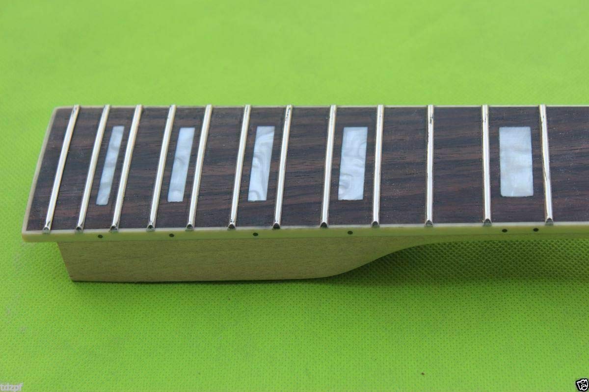 Yinfente Electric Guitar Neck 22 fret 25.5inch Guitar Replacement Mahogany Rosewood Fretboard Block Inlay for Flying V shape guitar necks - Image 5
