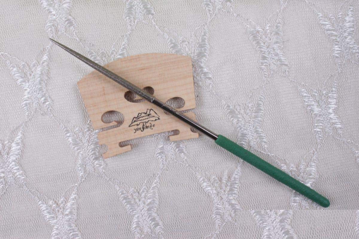 Yinfente Violin Bridge Hold Clamp Violin Tools Bridge Knife Cutter String Slot Files Luthier Tools Violin Guitar Tool (Bridge Files) Bridge File - Image 3