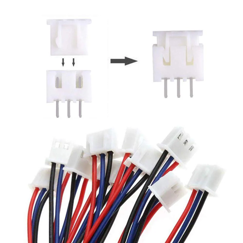 YIXISI 460 Piece JST Connector Kit, JST-XH, 2.54 mm Pitch Female Pin Header, JST Adapter Cable Plug, JST Male and Female Connector (2/3/4/5/6 Pin) White-Jst Xh - Image 5