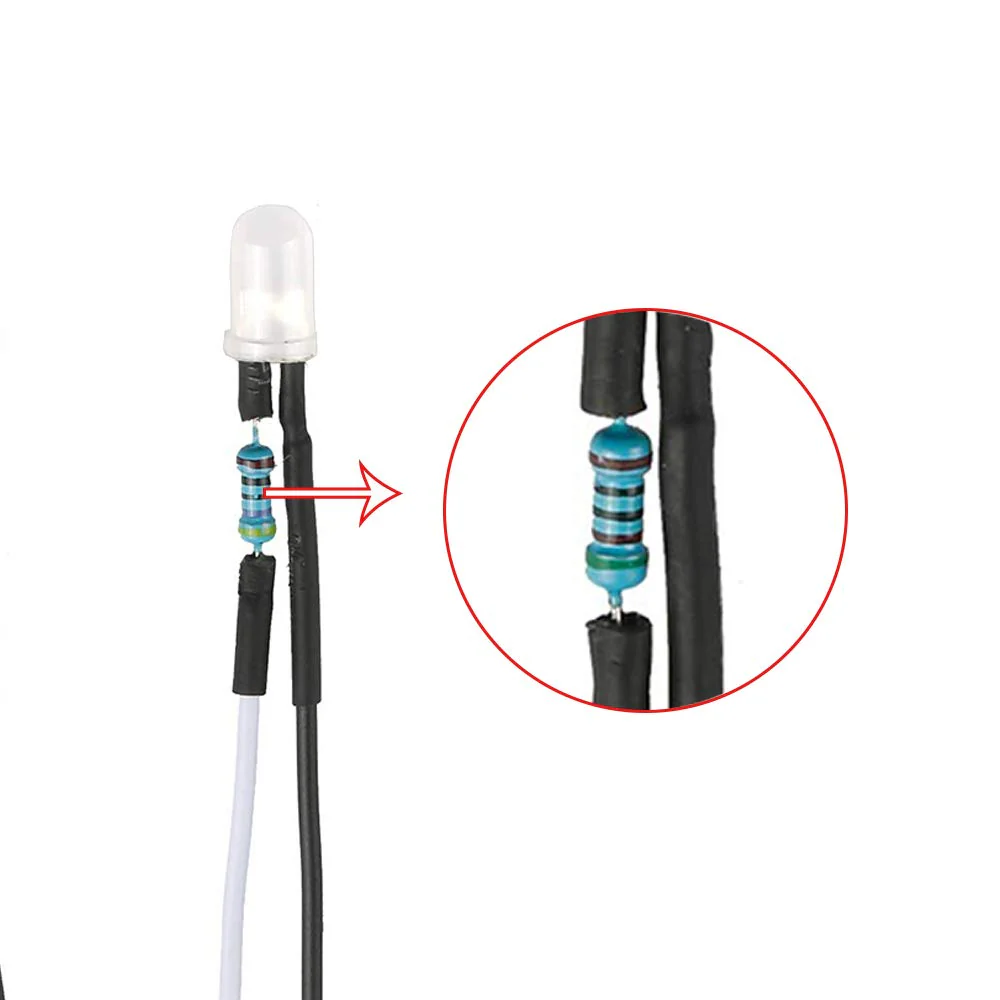 YIXISI Pack of 100 Pre-Wired LED, 12 V 5 mm Prewired Diode Light, Diffuse Emitting Light Diode Multi Colours Assorted Light, 20 cm (White) Cool White-100 - Image 4
