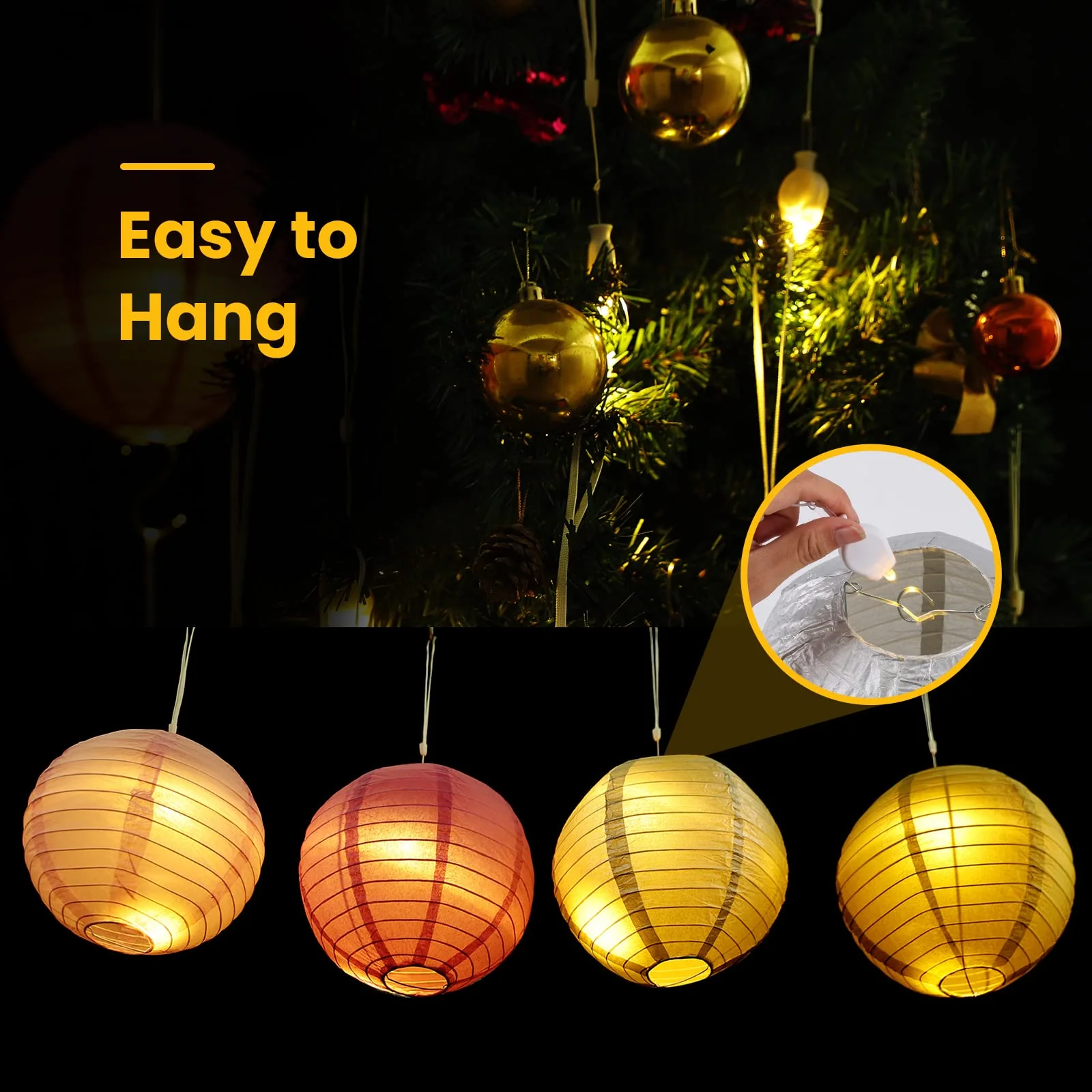 Yizhet 12 LED Balloon Lights, Warm White, for Wedding, Halloween, Christmas, Party Decoration, Lanterns and Balloons - Image 4