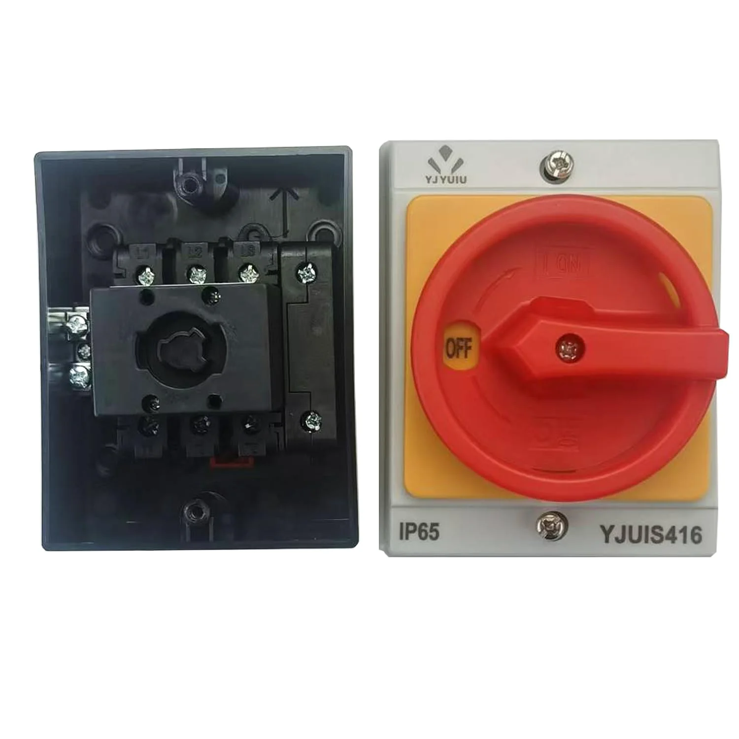 YJYUIU YJUIS416 Main Switch Circuit Breaker 4 Pin 16A Rotary Switch IP65 Waterproof Housing - Image 6