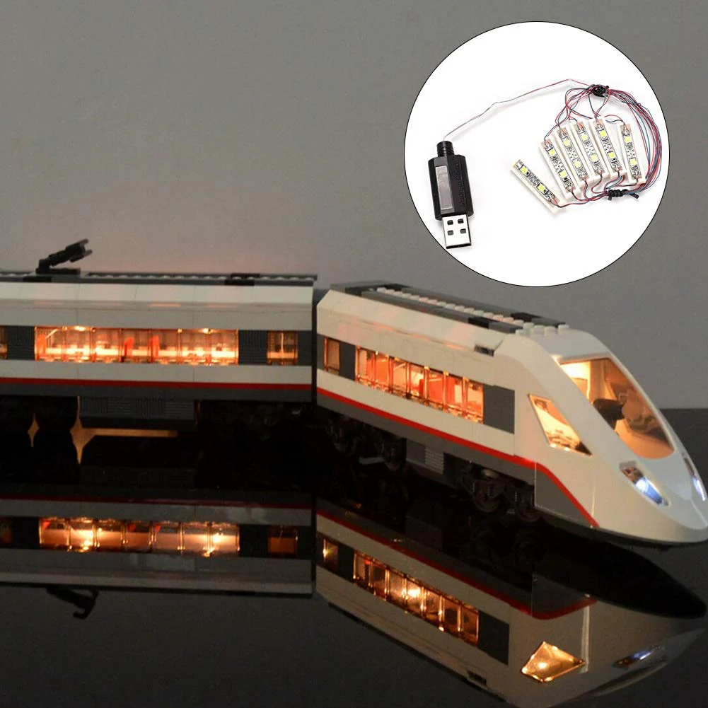 Ymiko 1 x 6 LED Downlights USB Powered Brick White, Powered by USB, LED Bricks, Lamp Off, LED Lighting, Compatible with Bricks - Image 5