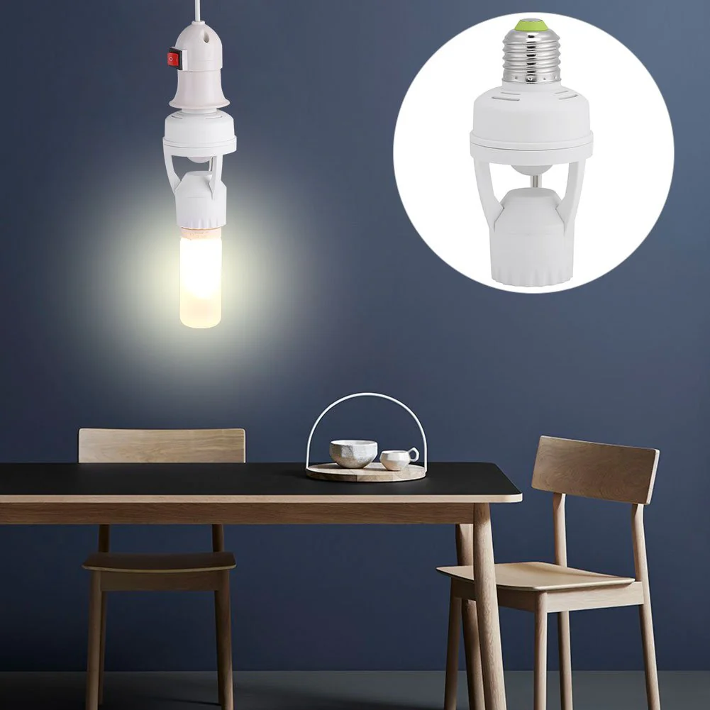 Ymiko Lamp Holder E27 with Sensor, LED Motion Sensor E27, LED Lamp Holder for E27 Screw - Image 2