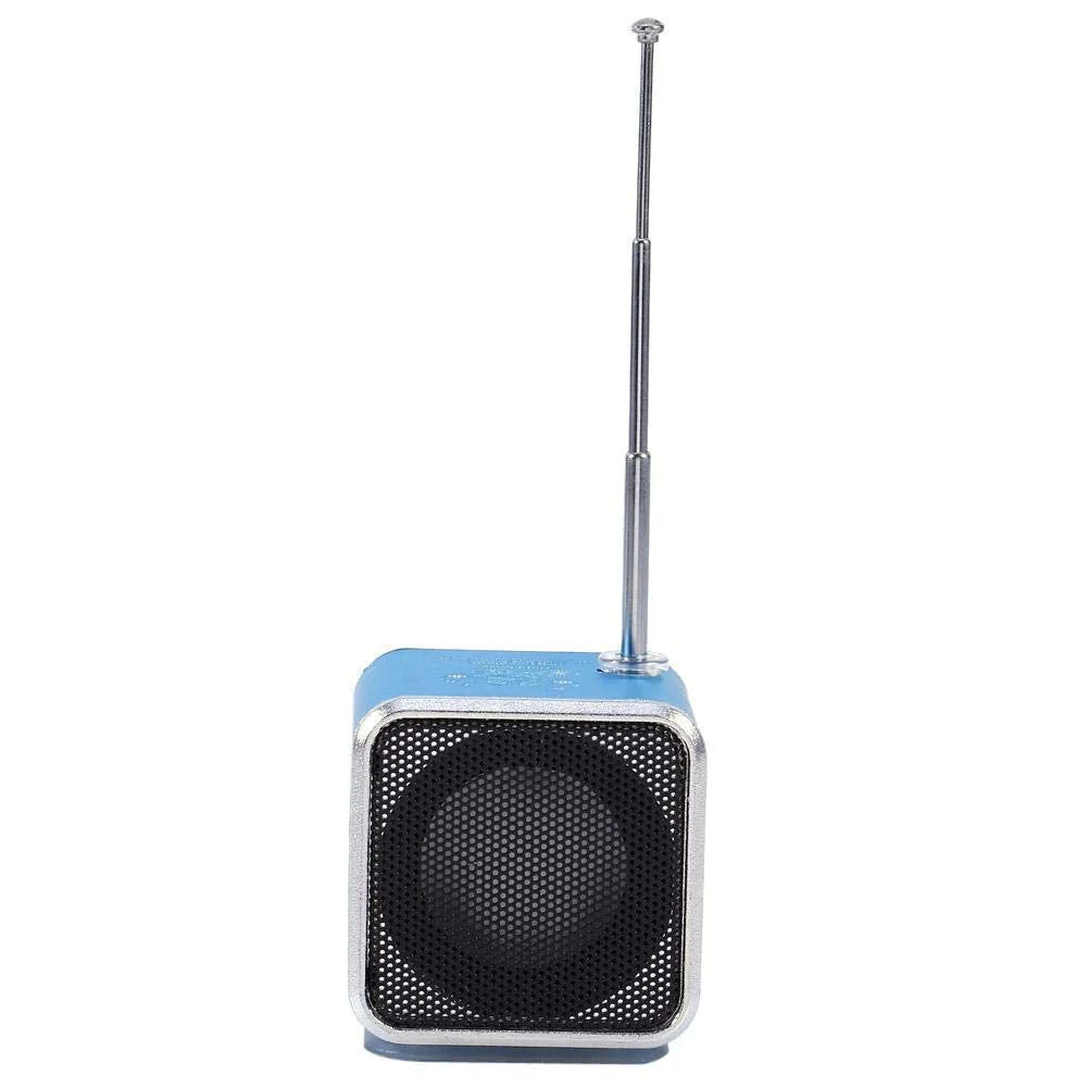 Yoidesu TD-V26 Portable Mini Speaker Music Player FM Radio Battery Powered Mini Digital Display Screen Speaker Music Player for Computer&Cell Phone Support TF Card and U Disk (Blue) - Image 8