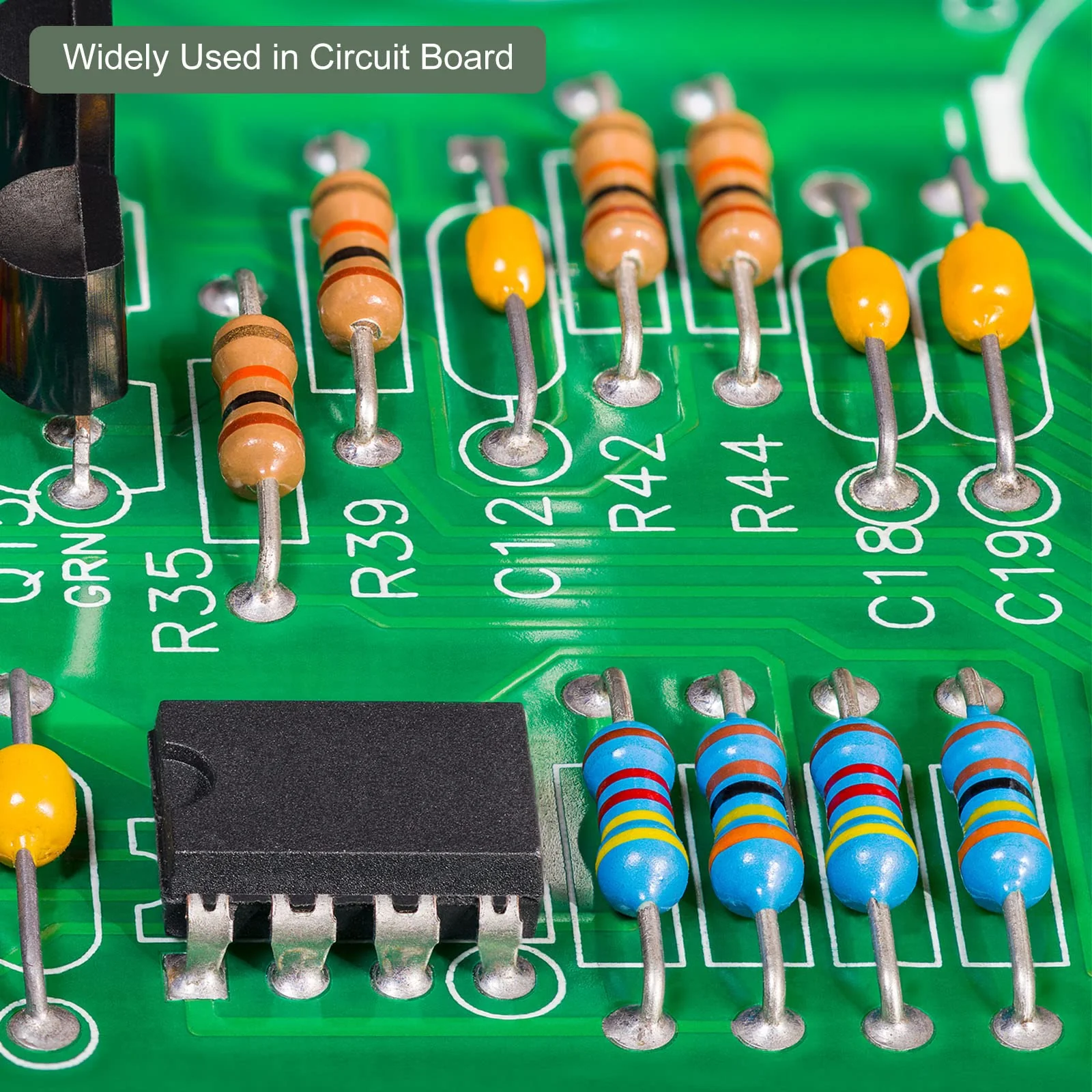 YOKIVE Pack of 30 Metal Foil Resistors 8.2 K Ohm Resistor with 2 W 1% Tolerance Cable Good for DIY Electronic Projects (5 Colour Bands 15.5+/-1 mm) - Image 3