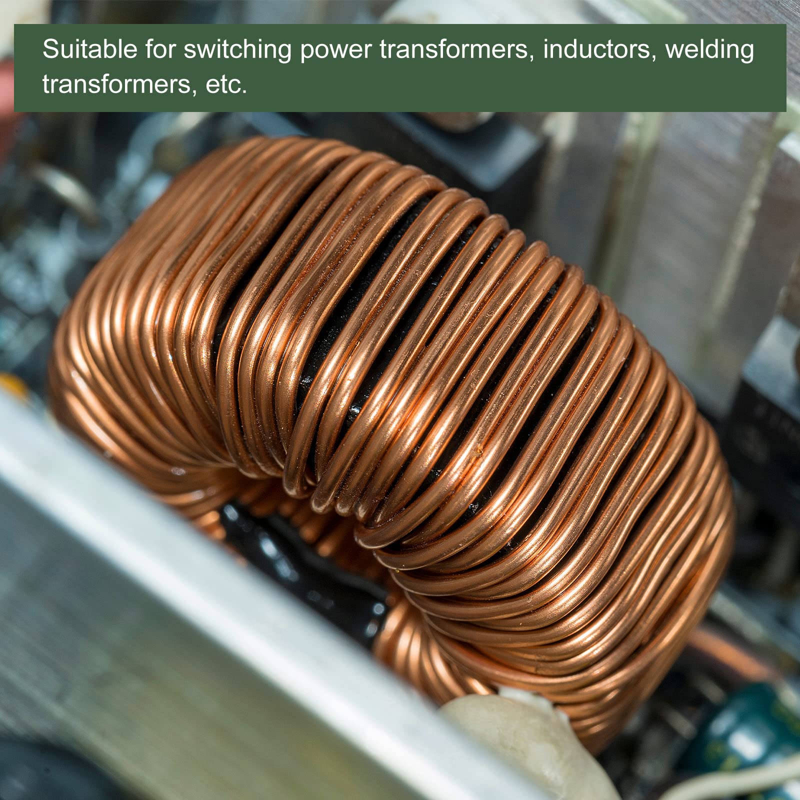 YOKIVE Toroid Core Ferrite Choke Ring Iron Powder Inductor Ferrite Ring Good for Power Transformers (Black Grey 33.7 mm x 19.3 mm x 11.3 mm) - Image 3
