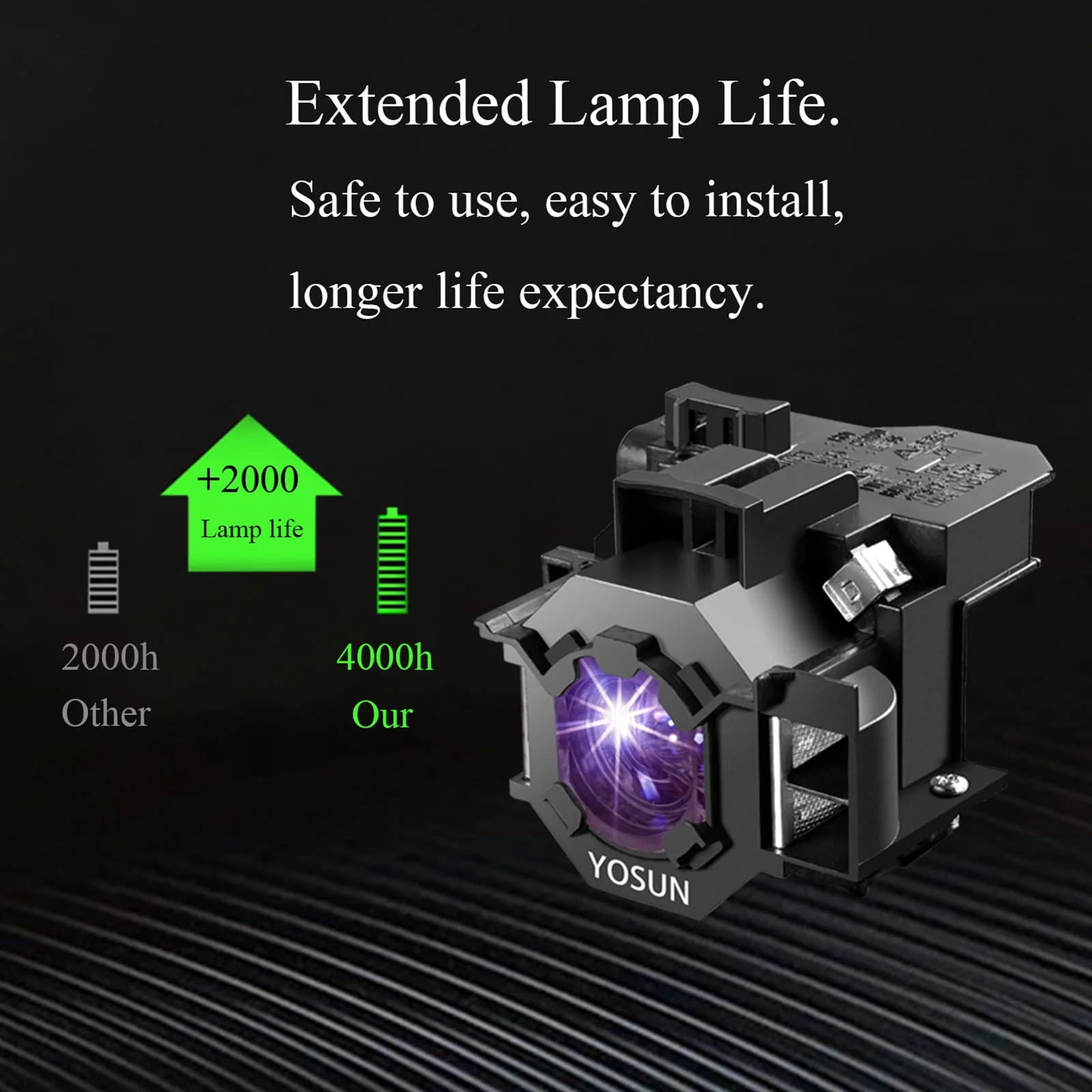 YOSUN v13h010l42 Projector Bulb for Epson-Elplp42 PowerLite Home Cinema 83 83+ 83c 83v 410w ex90 emp-83h h330a Replacement Projector Lamp Bulb LP42 - Image 2