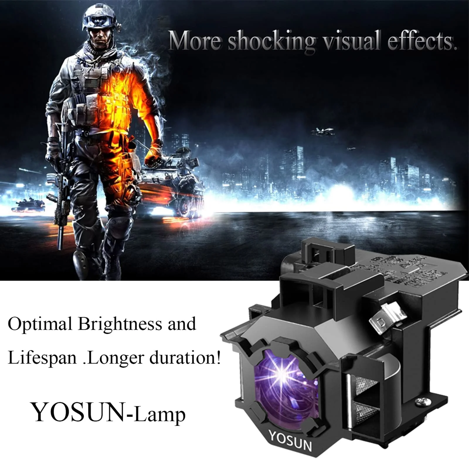 YOSUN v13h010l42 Projector Bulb for Epson-Elplp42 PowerLite Home Cinema 83 83+ 83c 83v 410w ex90 emp-83h h330a Replacement Projector Lamp Bulb LP42 - Image 5