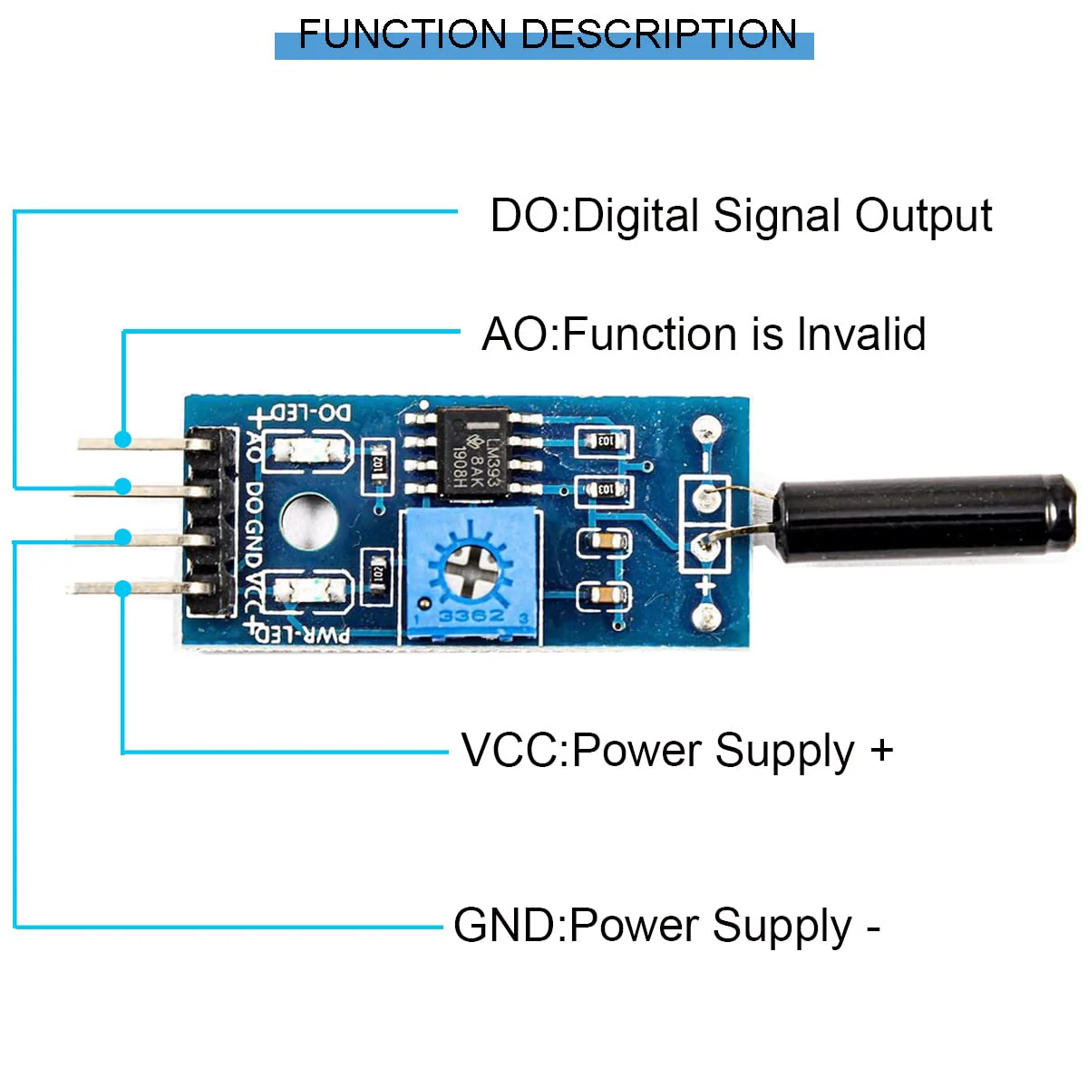 Youmile 10pcs High Sensitive Vibration Switch Sensor Module SW-18010P Alarm Sensor Module Vibration Module with DuPont Cable for Arduino - Image 4
