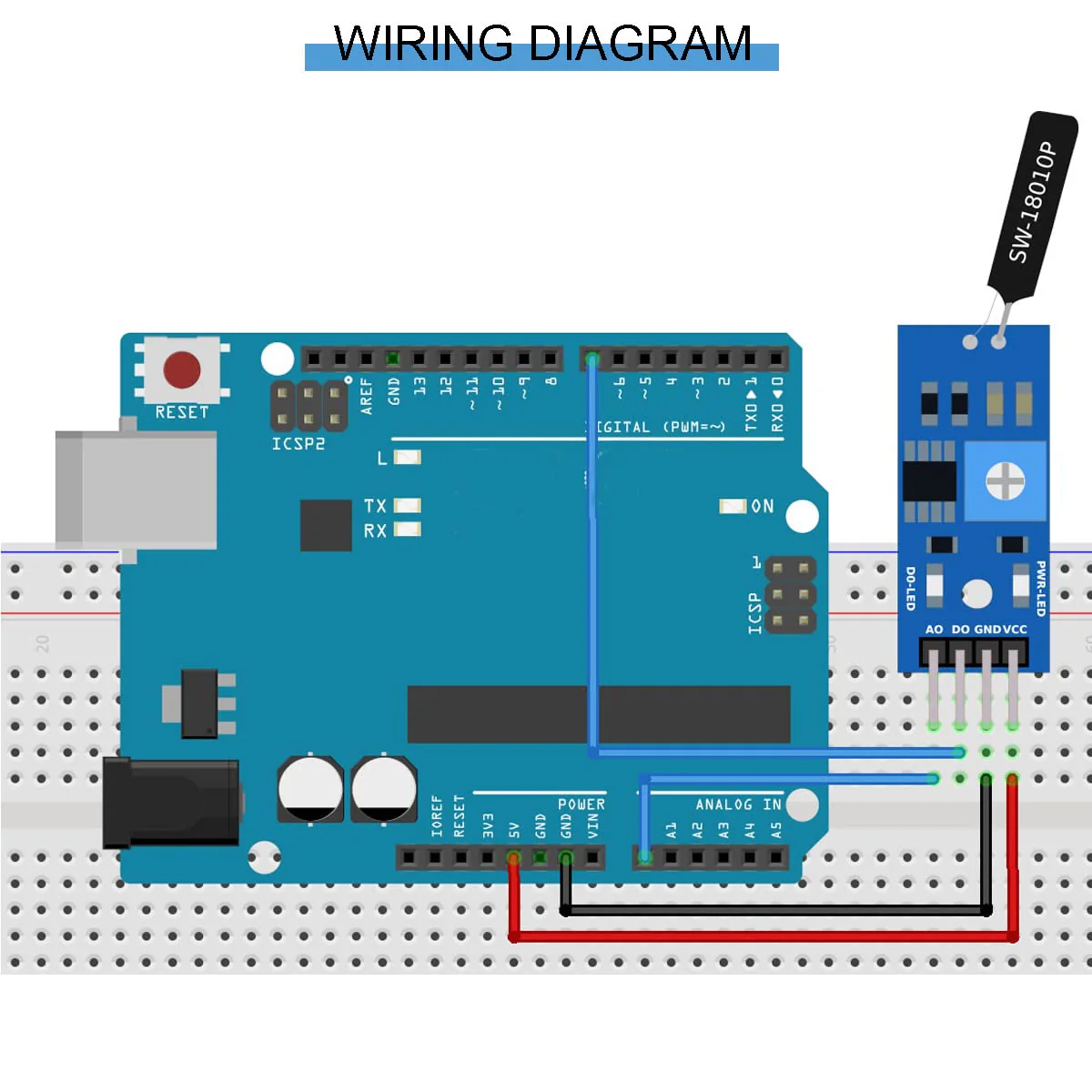 Youmile 10pcs High Sensitive Vibration Switch Sensor Module SW-18010P Alarm Sensor Module Vibration Module with DuPont Cable for Arduino - Image 6