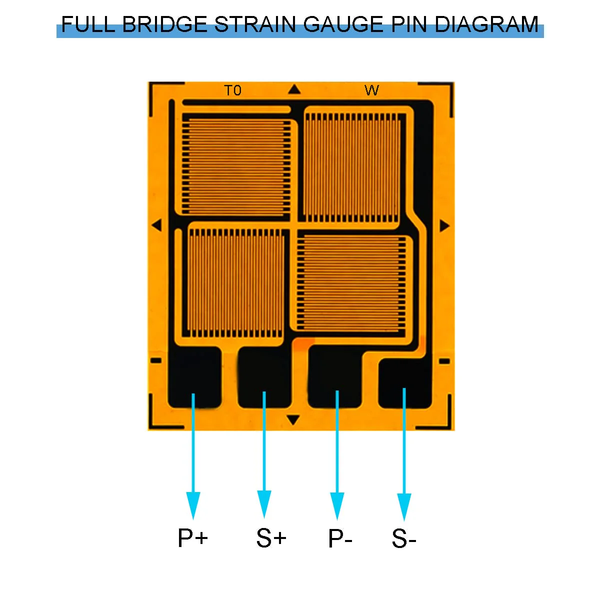 Youmile 2 Pieces Strain Gauges BF350-3EB BF350 350 Ohm Full Bridge DMS Foil DMS High Precision Pressure Sensor - Image 4