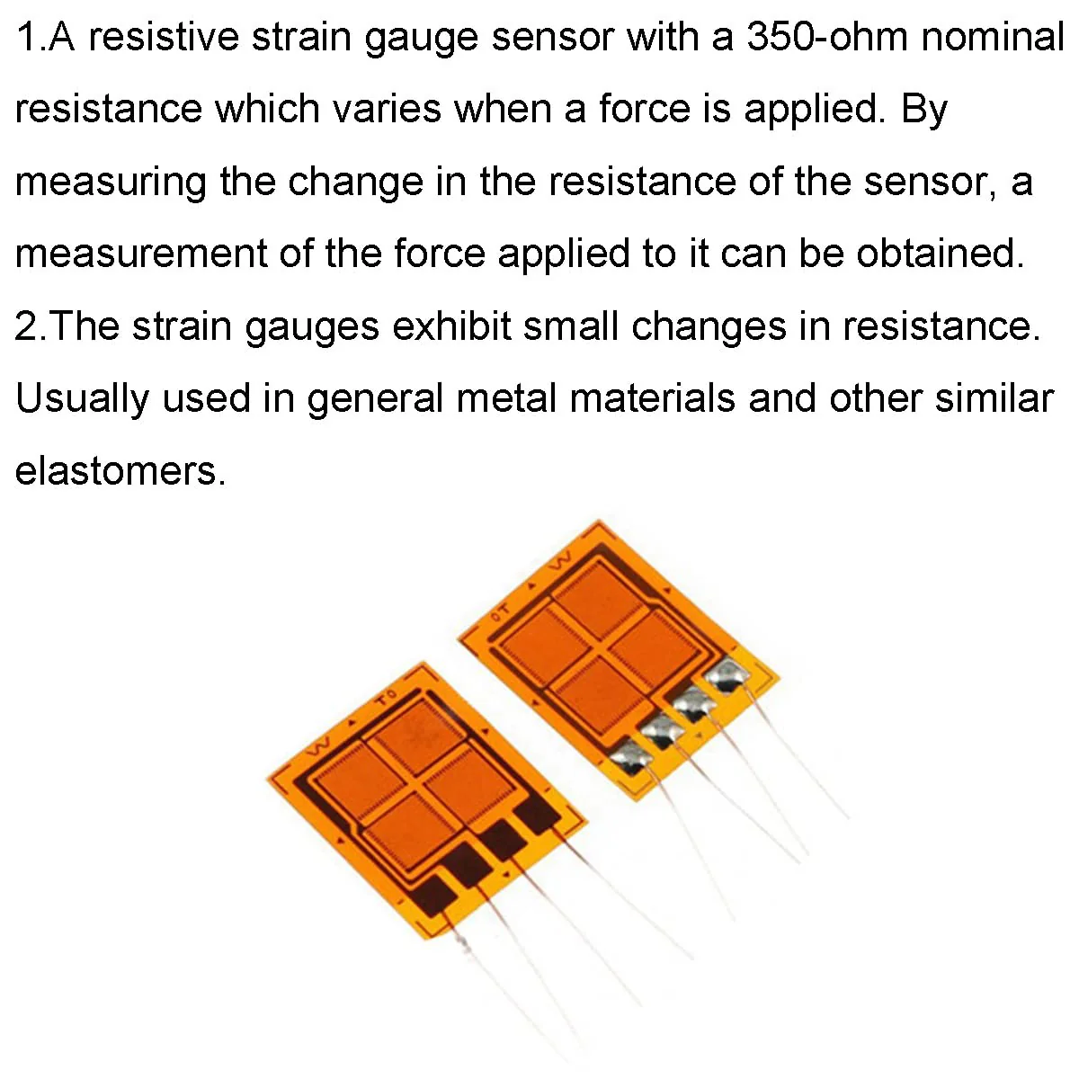 Youmile 2 Pieces Strain Gauges BF350-3EB BF350 350 Ohm Full Bridge DMS Foil DMS High Precision Pressure Sensor - Image 6