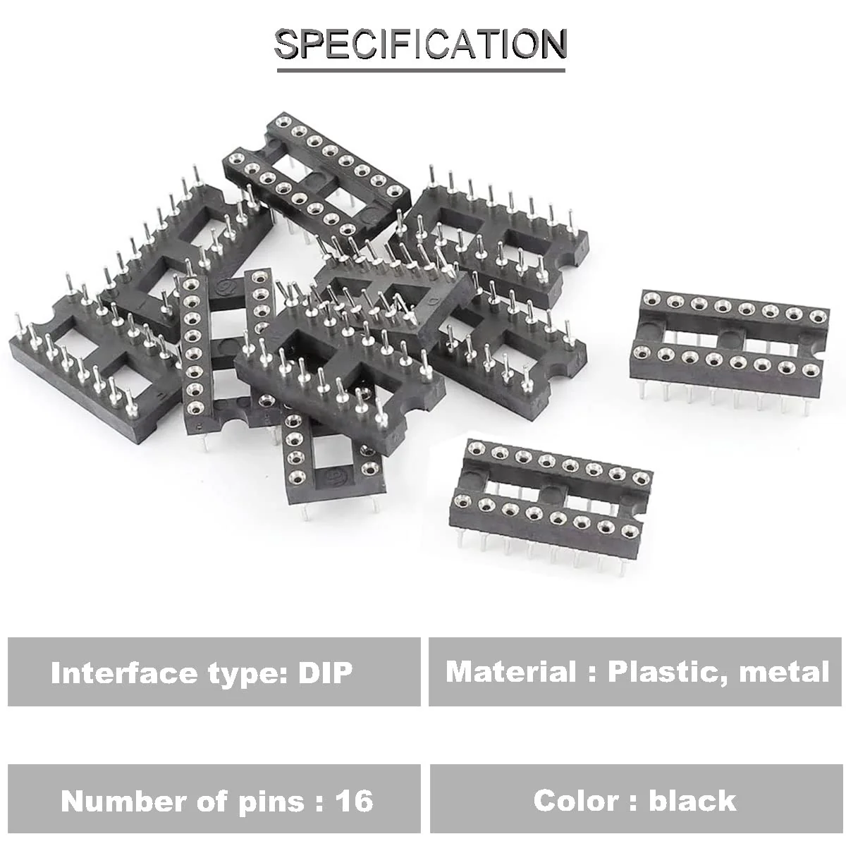 Youmile 30pcs DIP IC Socket 16pin Round 2.54mm Grid IC Base Adapter Round Hole Solder Type High Quality with Tin Wire Pen for DIY Electronics Experiments 16 pin - Image 5