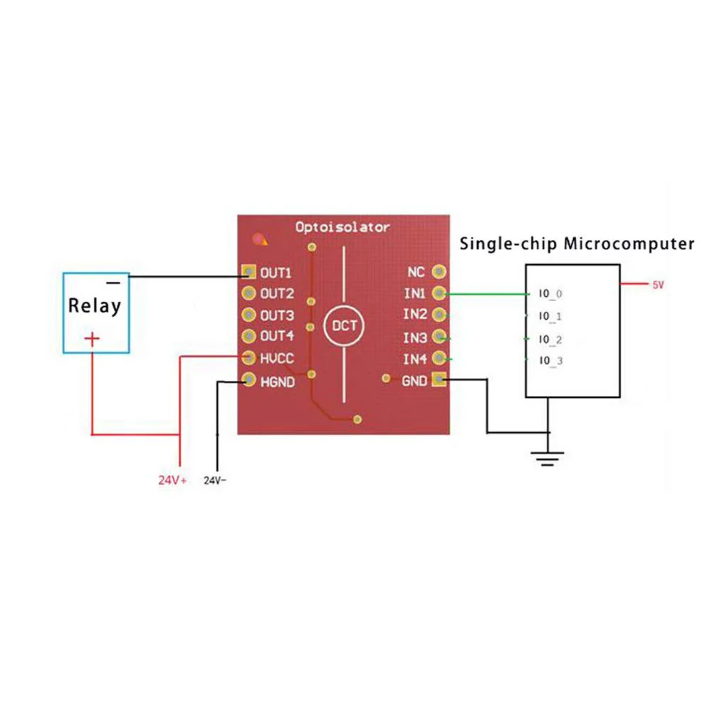 Youmile 5PACK Expansion Board TLP281 4 Channel 4CH Optocoupler IC Module For High and Low Optocoupler Isolation for Arduino Expansion Board - Image 6