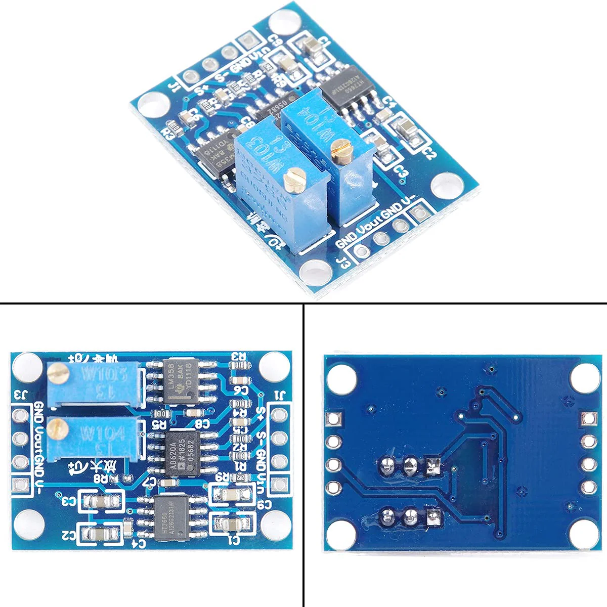 Youmile DC 3-12V Signal Amplifier AD620 1.5-1000 Adjustable Microvolt Millivolt Signal Amplifier Module High Precision with Header - Image 3