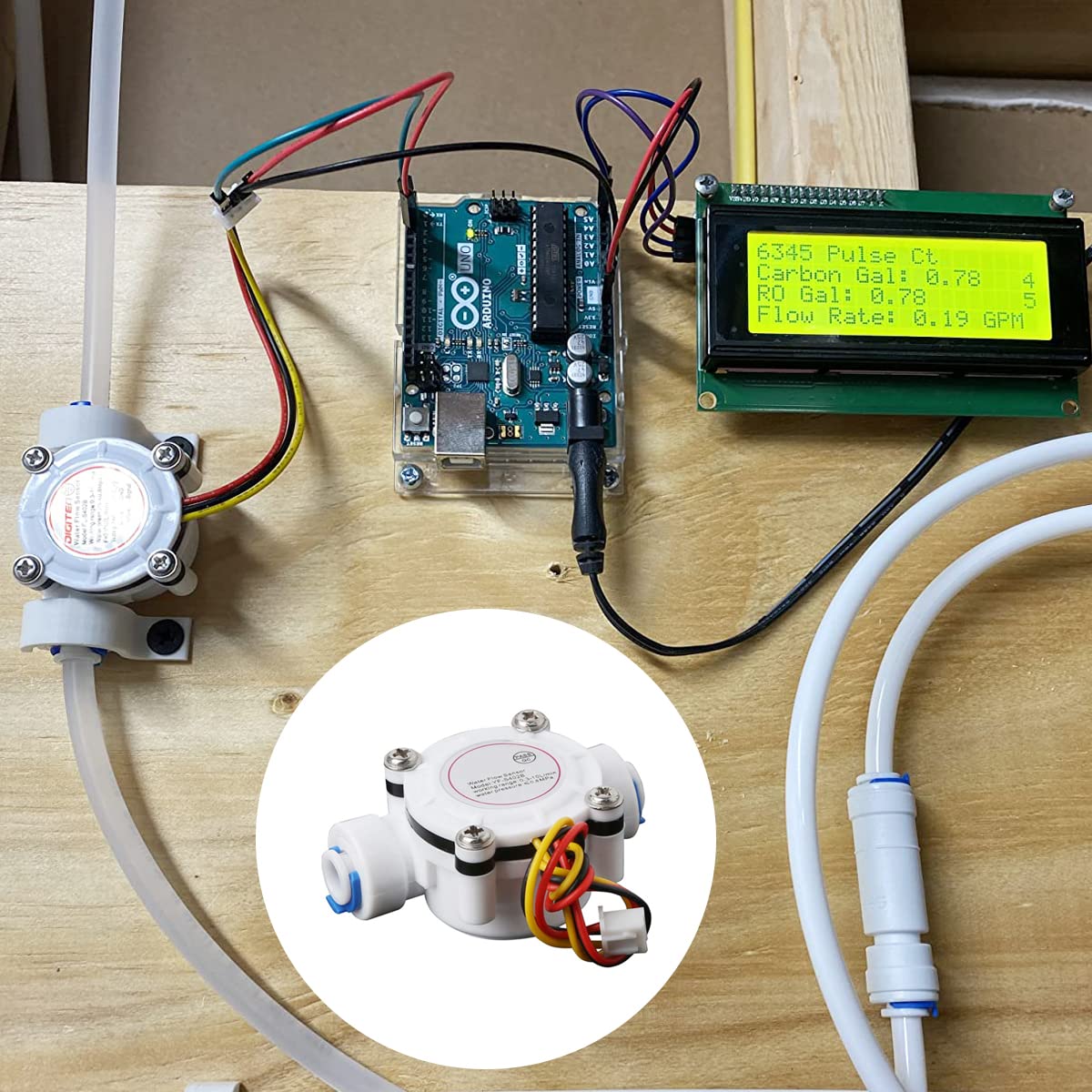 Youmile G1/4" Quick Connect Hall Effect Sensor Water Flow Sensor YF-S402B 0.3-10L/min Water Hall Effect Flow Sensor with Silicone Hose 6mm ID - Image 7