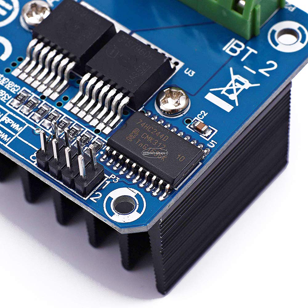 Youmile Motor Driver Module BTS7960B Double DC Stepper Motor Driver H-Bridge PWM Smart Car Driver Module for Arduino Current Limiting with DuPont Cable - Image 5