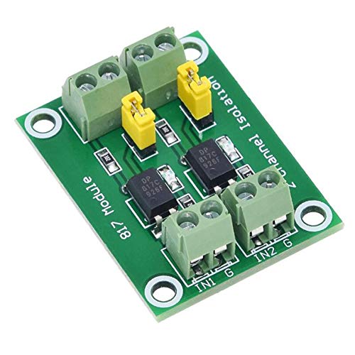 Youmile Pack of 5 PC817 2 Channel Optocoupler Insulation Board Voltage Converter 3.6-30V Driver Photoelectric Insulated Module with 24AWG Cable 2 channels - Image 5