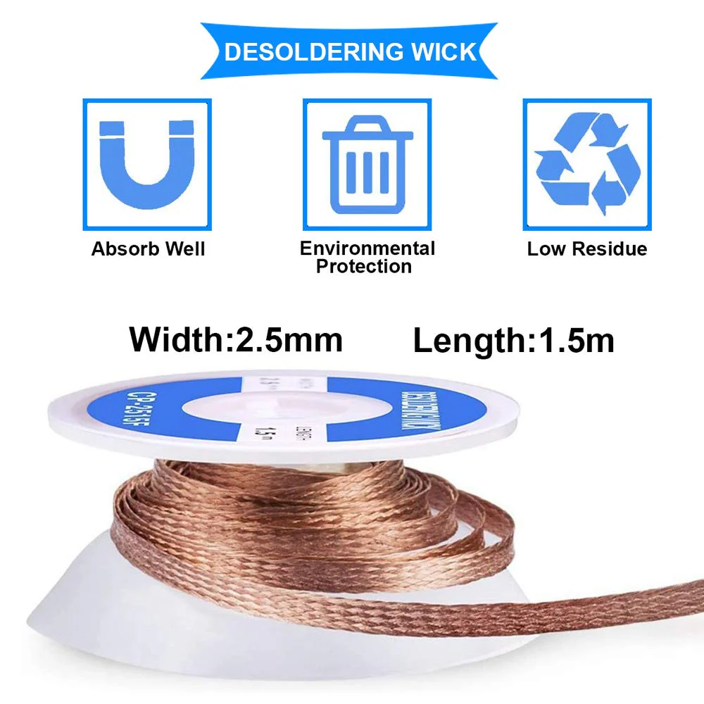 Youmile Soldering Suction Desoldering Pump, Vacuum Pump, Soldering Remover, Soldering Accessories with Desoldering Wick, 2 Pieces Replacement Nozzle, 2 Pieces Heat-resistant Hose - Image 4
