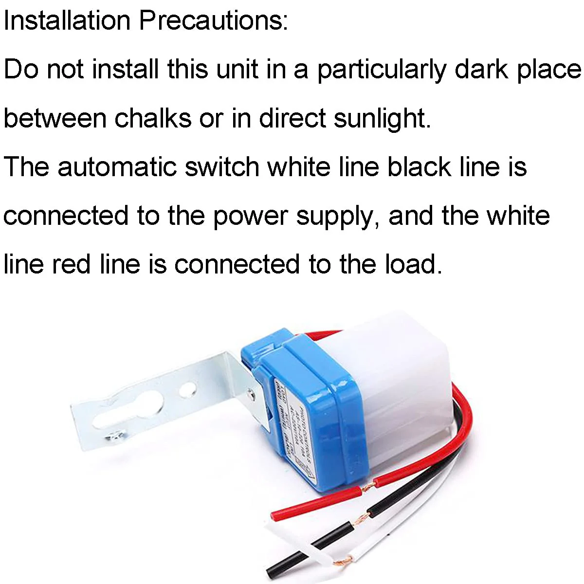 Youmile Twilight Switch AC DC 12V 10A Auto On Off Photocell Light Switch Light Sensor Switch Twilight Sensor Night Light Sensor Photo Switch Light Sensor Switch with Cable Cap Pack of 2 - Image 5