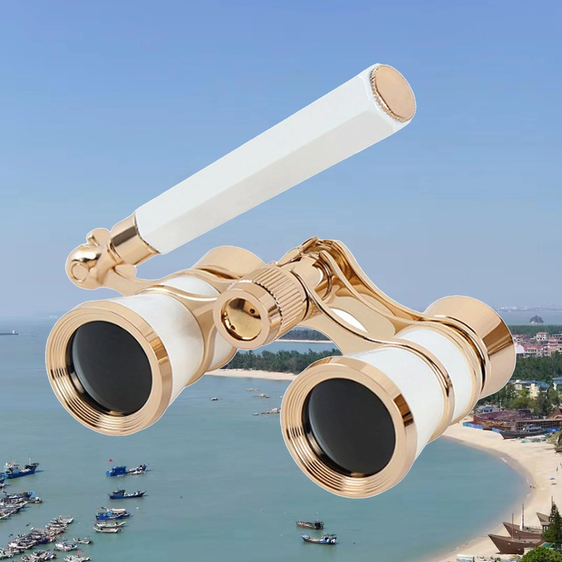Yourelexit® Opera Glasses Binoculars 3X25 Lorgnette Theater Glasses Optical BK9 Mini Compact Lightweight Built-in Foldable Adjustable Handle Vintage for Adults Kids Women in Musical Concert Cinema - Image 3