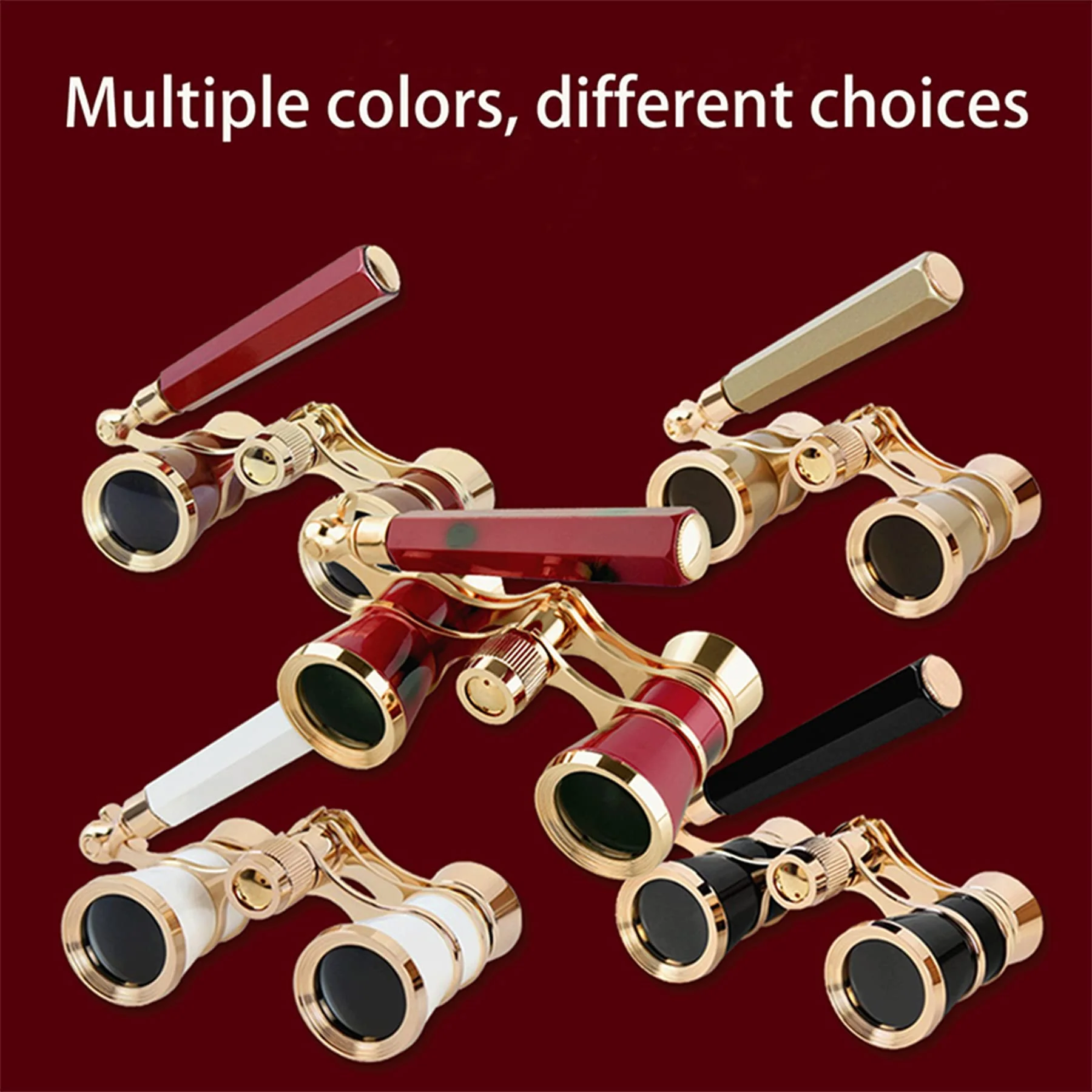 Yourelexit® Opera Glasses Binoculars 3X25 Lorgnette Theater Optical BK9 Glasses Mini Compact Lightweight Built-in Foldable Adjustable Handle Vintage for Adults Kids Women in Musical Concert Cinema - Image 6