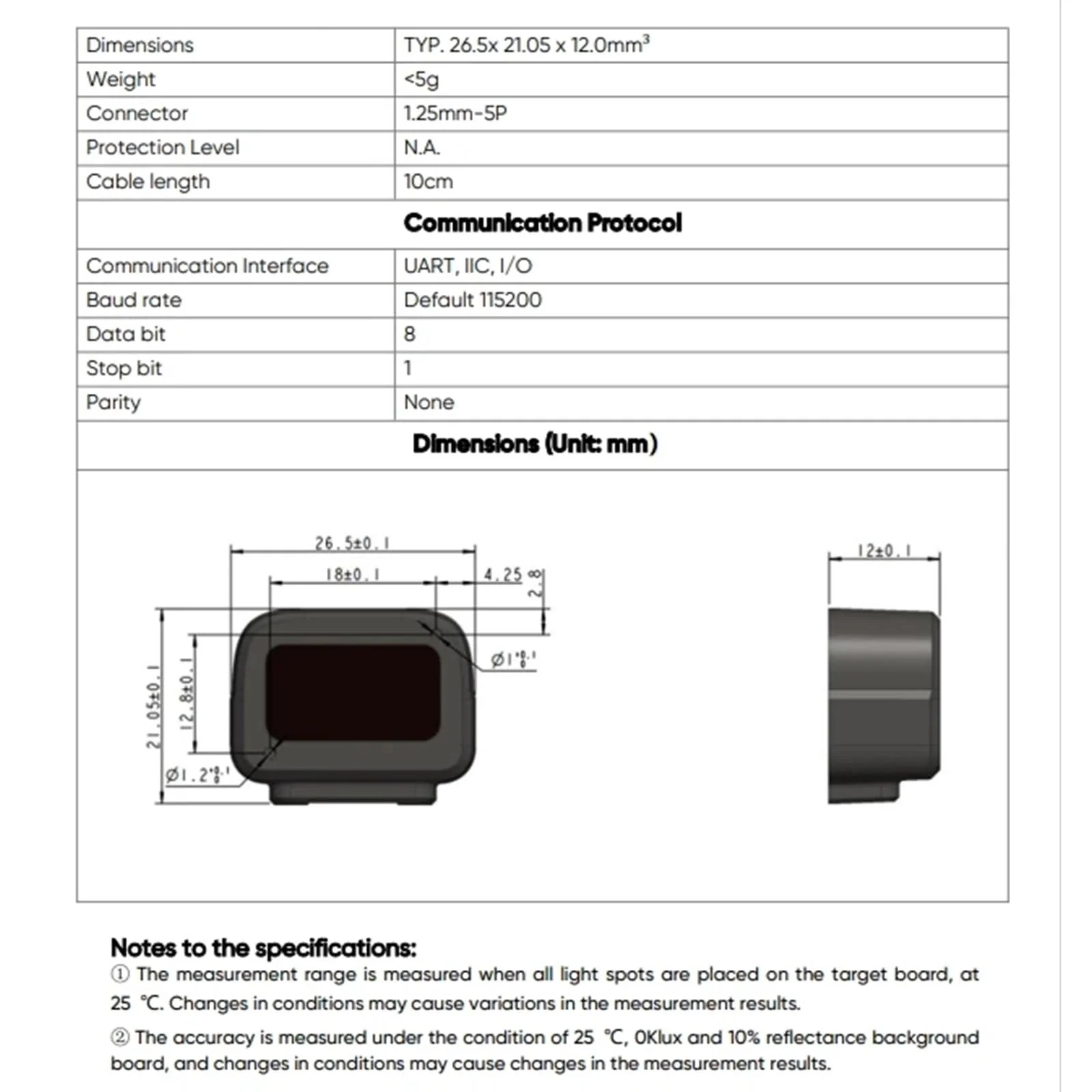 youyeetoo TF-Nova Lidar Sensor - 0.1~7 Metres, 100Hz, 5g, 100Klux, Small Linear Dot Laser Radar, 5V UART IIC I/O Interface - Image 5
