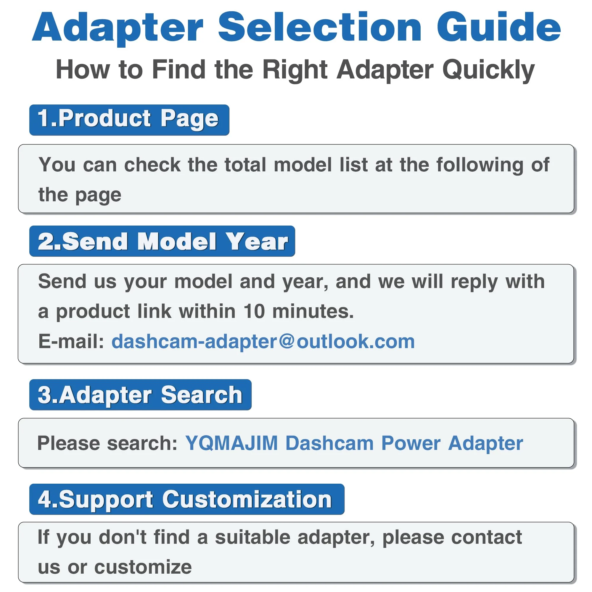 YQMAJIM DashCam Power Adapter,(10P TypeD) Compatible with GMC,Chevy,Cadillca,Buick Models with Auto Dimming Rearview Mirror,Built-in Hide USB to GPS Radar Mirror Camera Dash Cam Charger Adapter Cable - Image 2