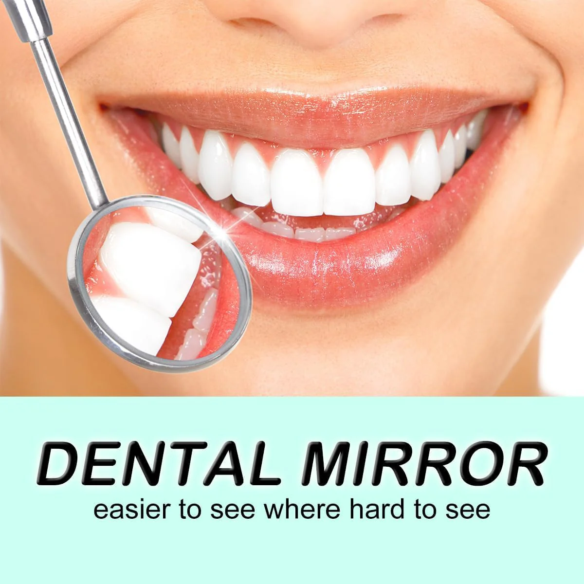 YSCARE Dental Mouth Mirror Mouth Tooth Mirror Inspection Mirror Dental Care Set T Oral Care Mouth Control Extension Tool Also Suitable for Eyelash Extensions (Single Mirror) Einzelspiegel - Image 3