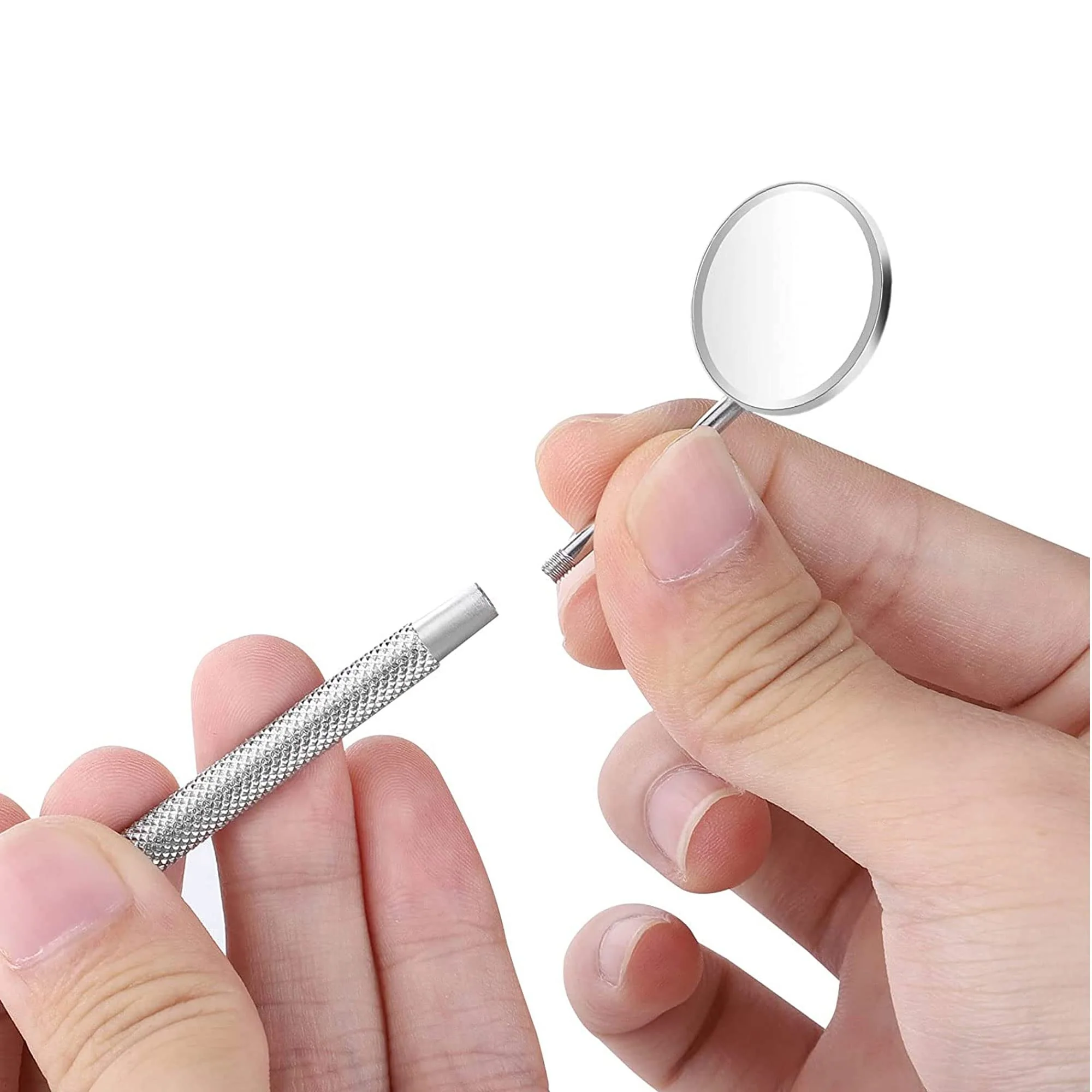 YSCARE Dental Mouth Mirror Mouth Tooth Mirror Inspection Mirror Dental Care Set T Oral Care Mouth Control Extension Tool Also Suitable for Eyelash Extensions (Single Mirror) Einzelspiegel - Image 9