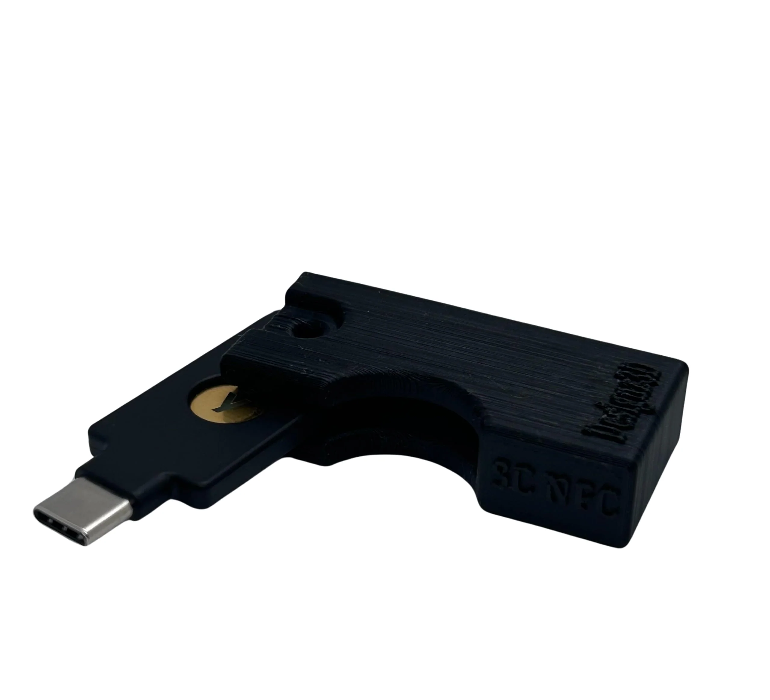 Yubikey Protector Flip Case Keychain Holder (5 NFC / 5C NFC) (Black, 5C NFC) - Image 2